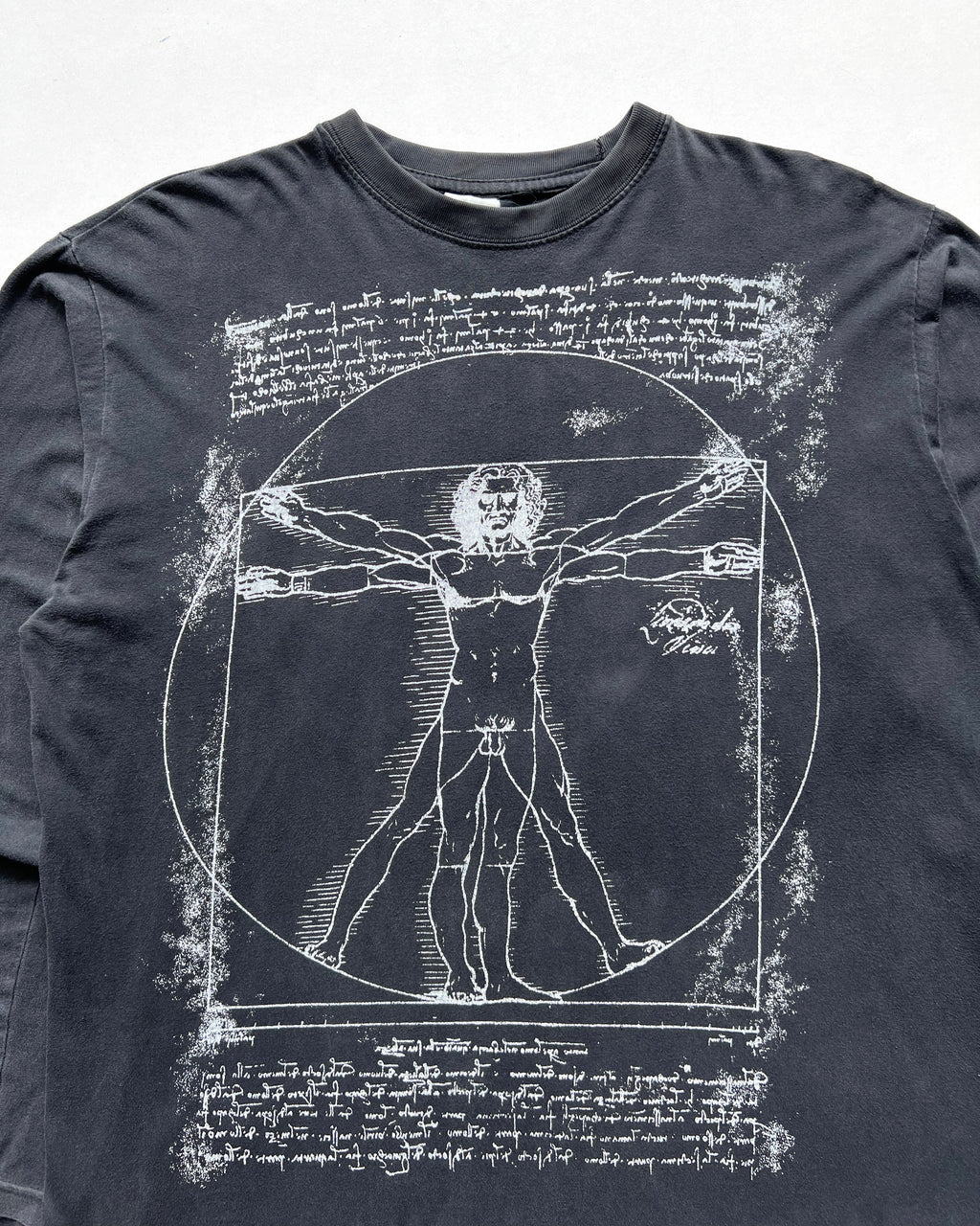 1990S LEONARDO DA VINCI 'VITRUVIAN MEN' LONGSLEEVES TEE (XL)