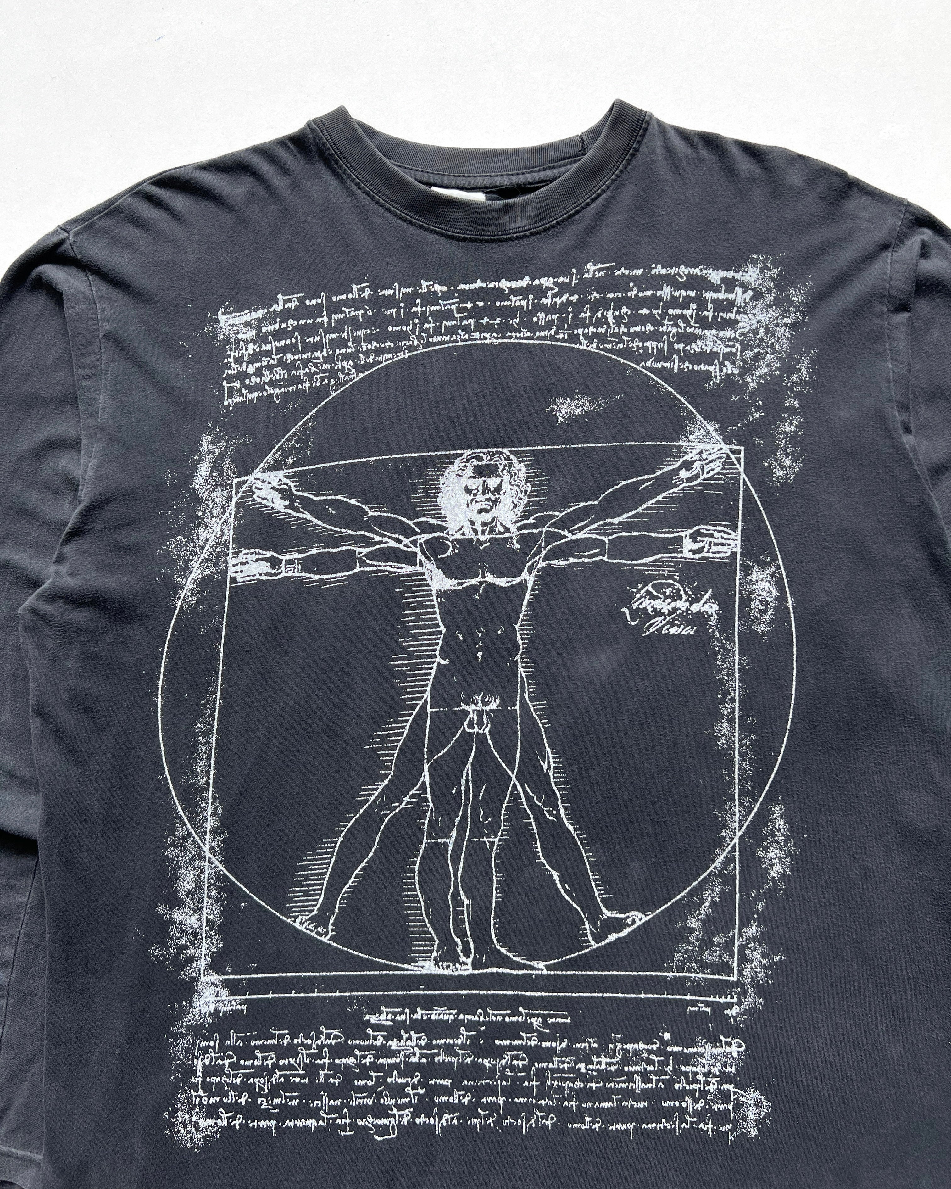 1990S LEONARDO DA VINCI 'VITRUVIAN MEN' LONGSLEEVES TEE (XL)