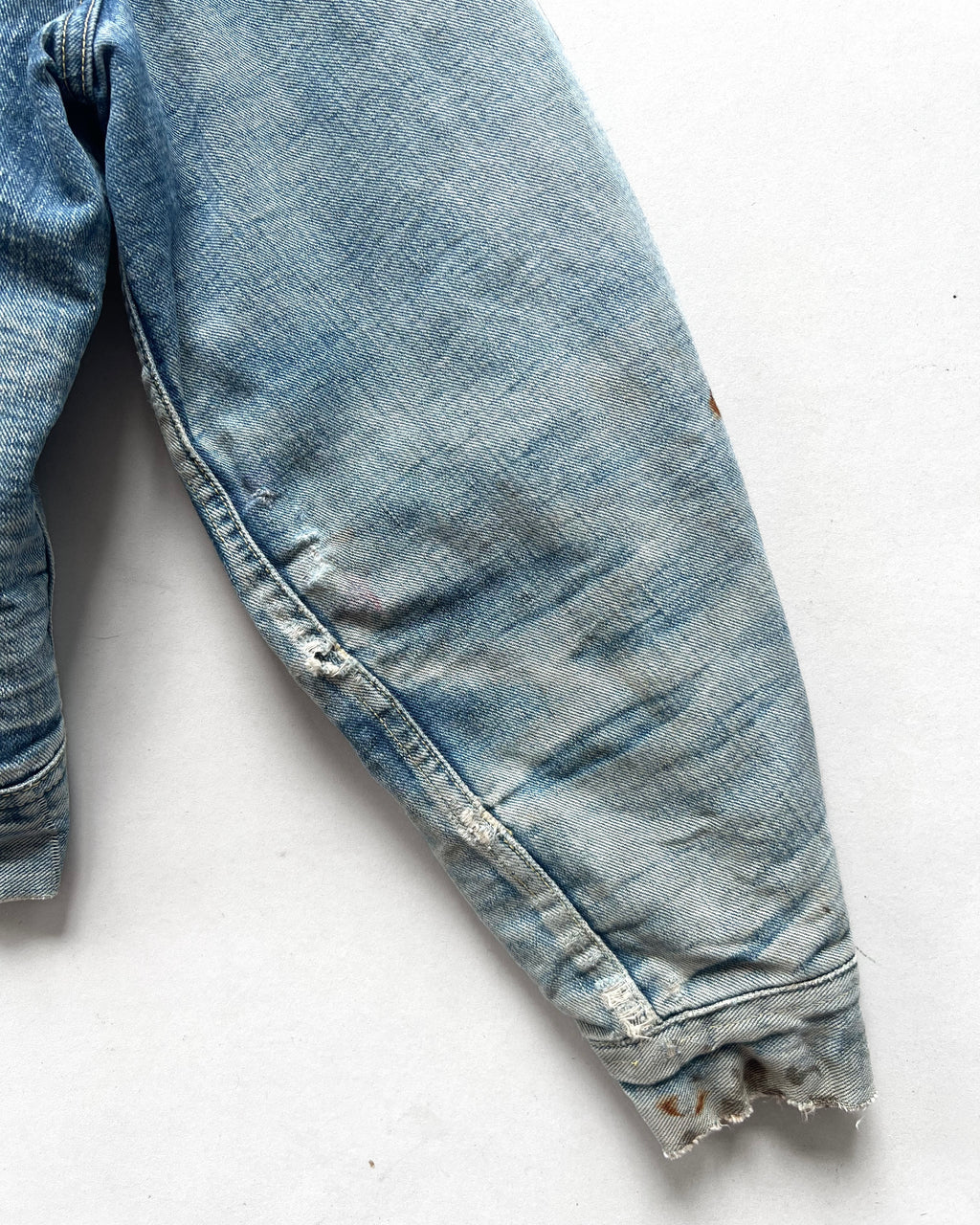 1970S FADED LEE STORM RIDER DENIM JACKET (L)