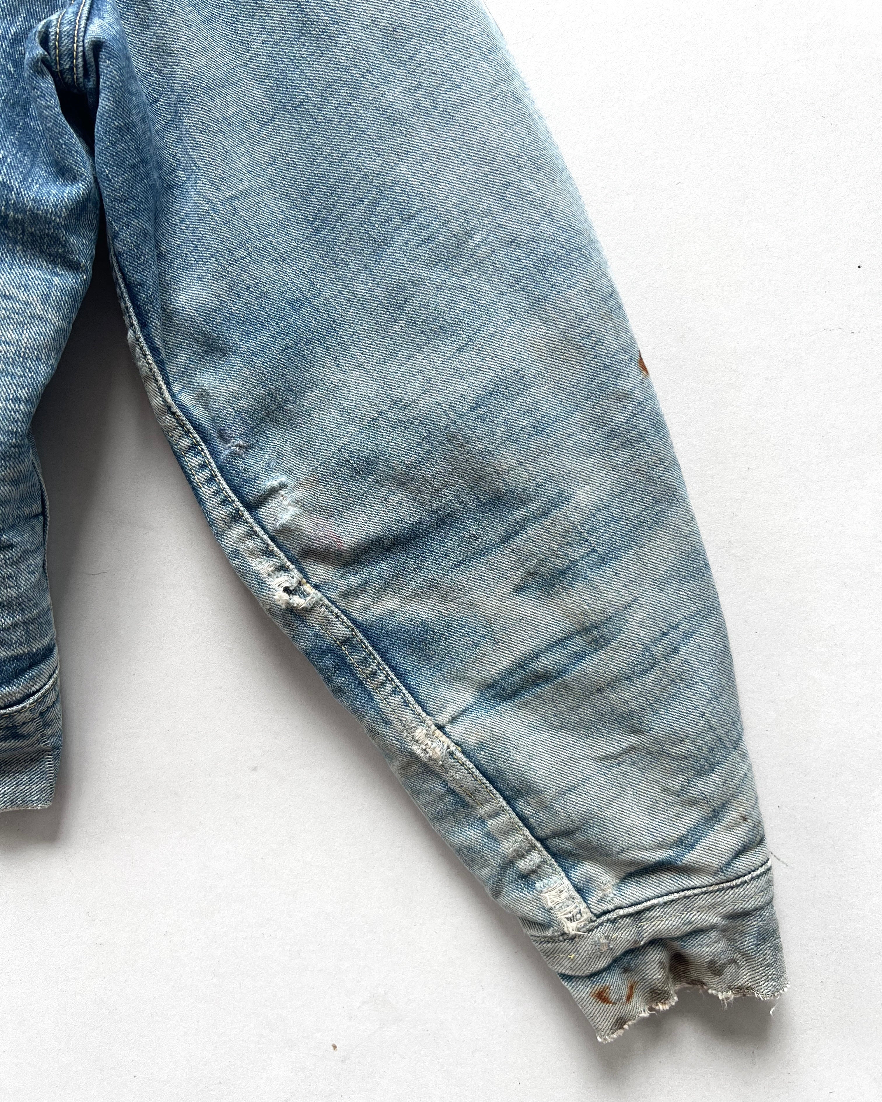 1970S FADED LEE STORM RIDER DENIM JACKET (L)