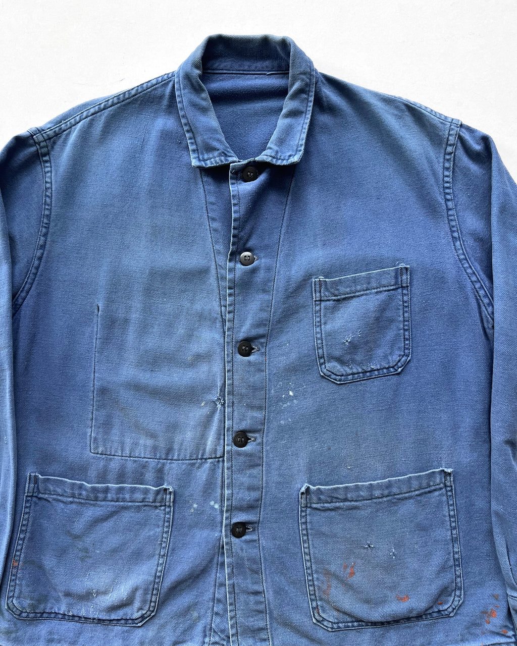 1960S FADED LE MINEUR FRENCH WORK JACKET (L)