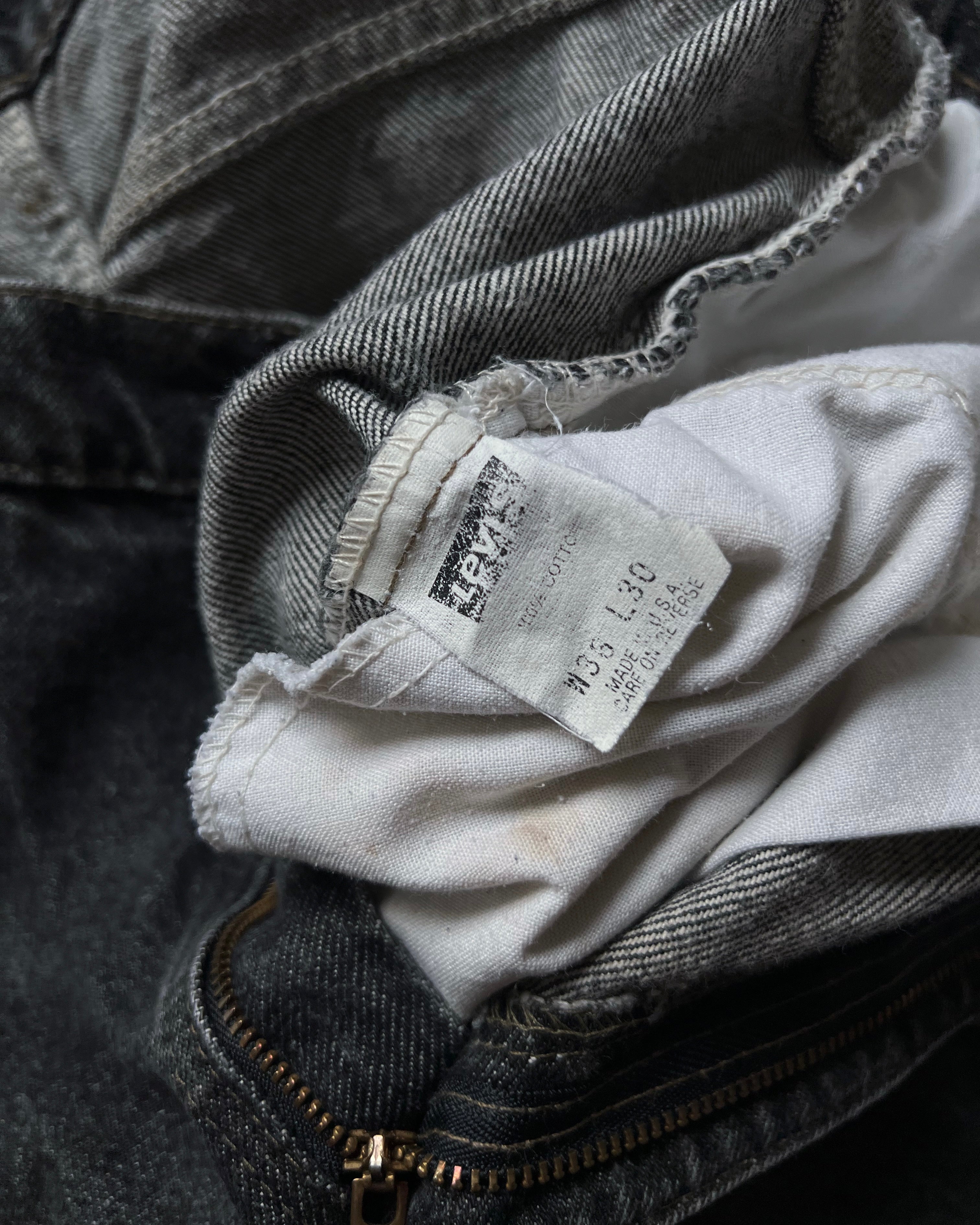 1990S BLACK LEVI'S 517 FLARE JEANS (35)