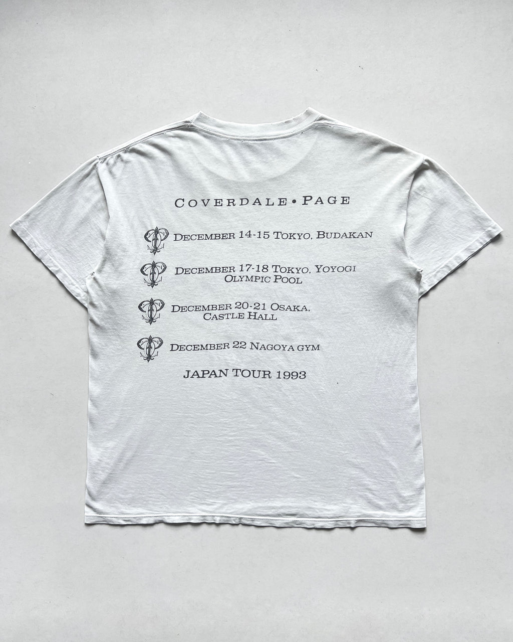 1993 COVERDALE/PAGE JAPAN TOUR BROCKUM TEE (L)