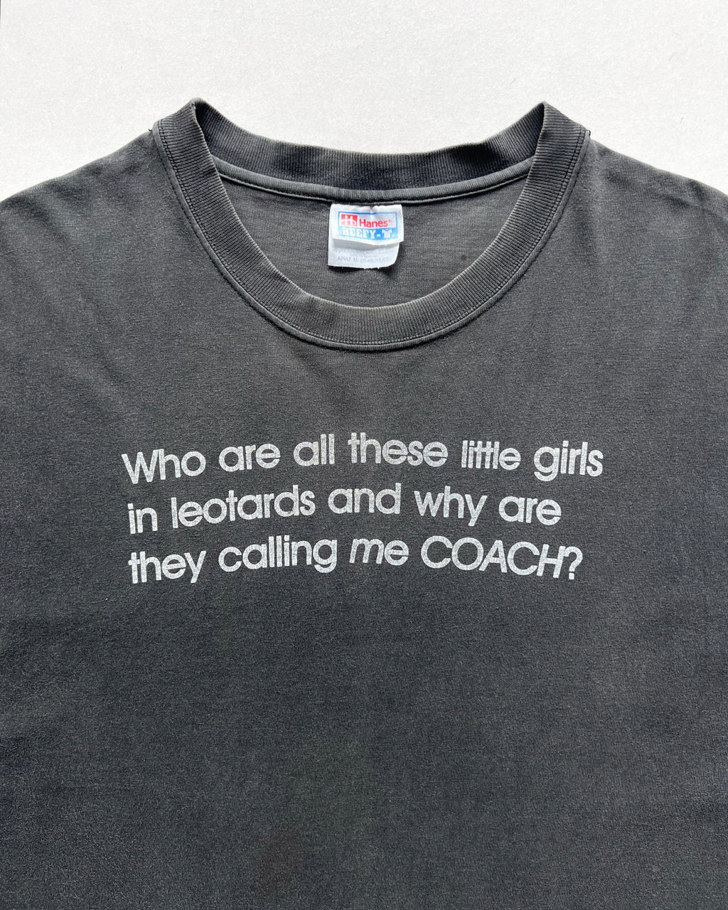 2000S FADED COACH WORDING HUMOUR TEE (XL)