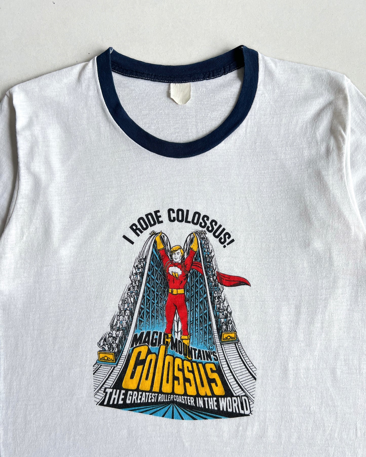 1970S 'I RODE COLOSSUS!' RINGER TEE (M)