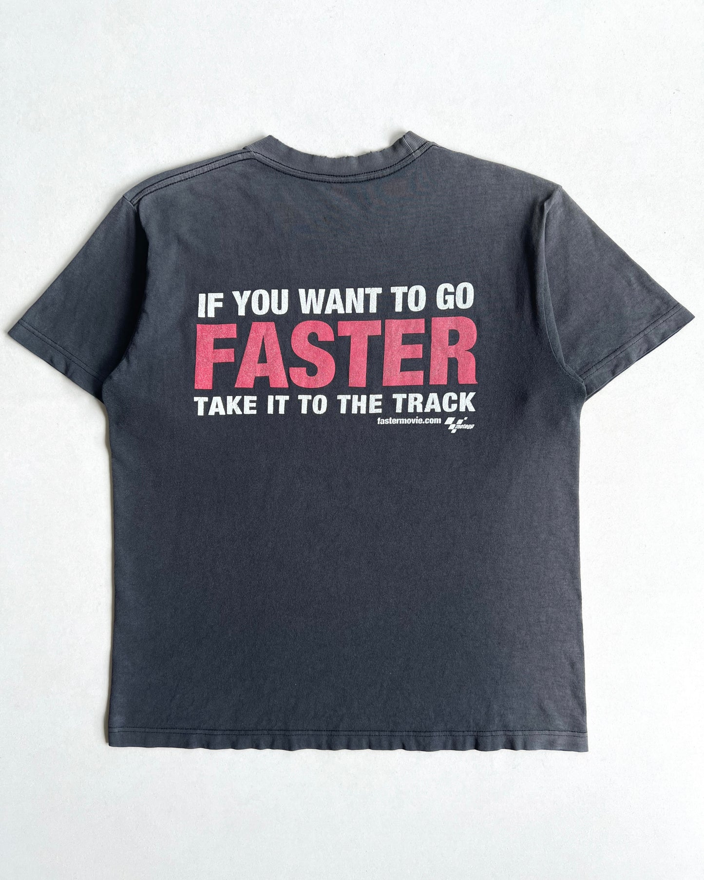 2000S SUN FADED 'FASTER' MOVIE TEE (M)