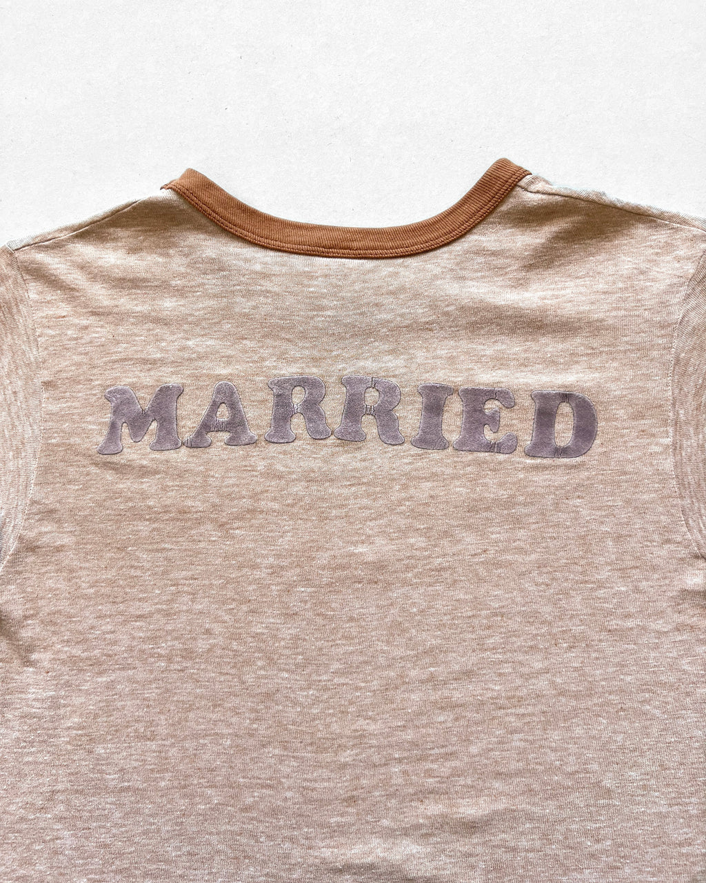 1970S HANES 'JUST MARRIED' RINGER TEE (S)
