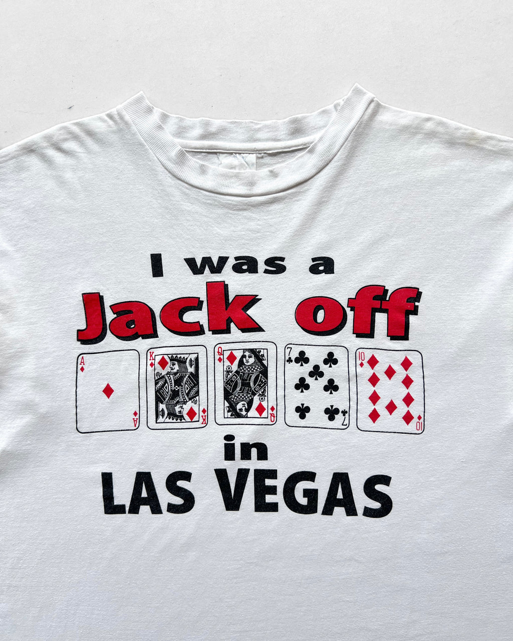 1990S 'I WAS JACK OFF IN LAS VEGAS' SINGLE STITCH TEE (XL)