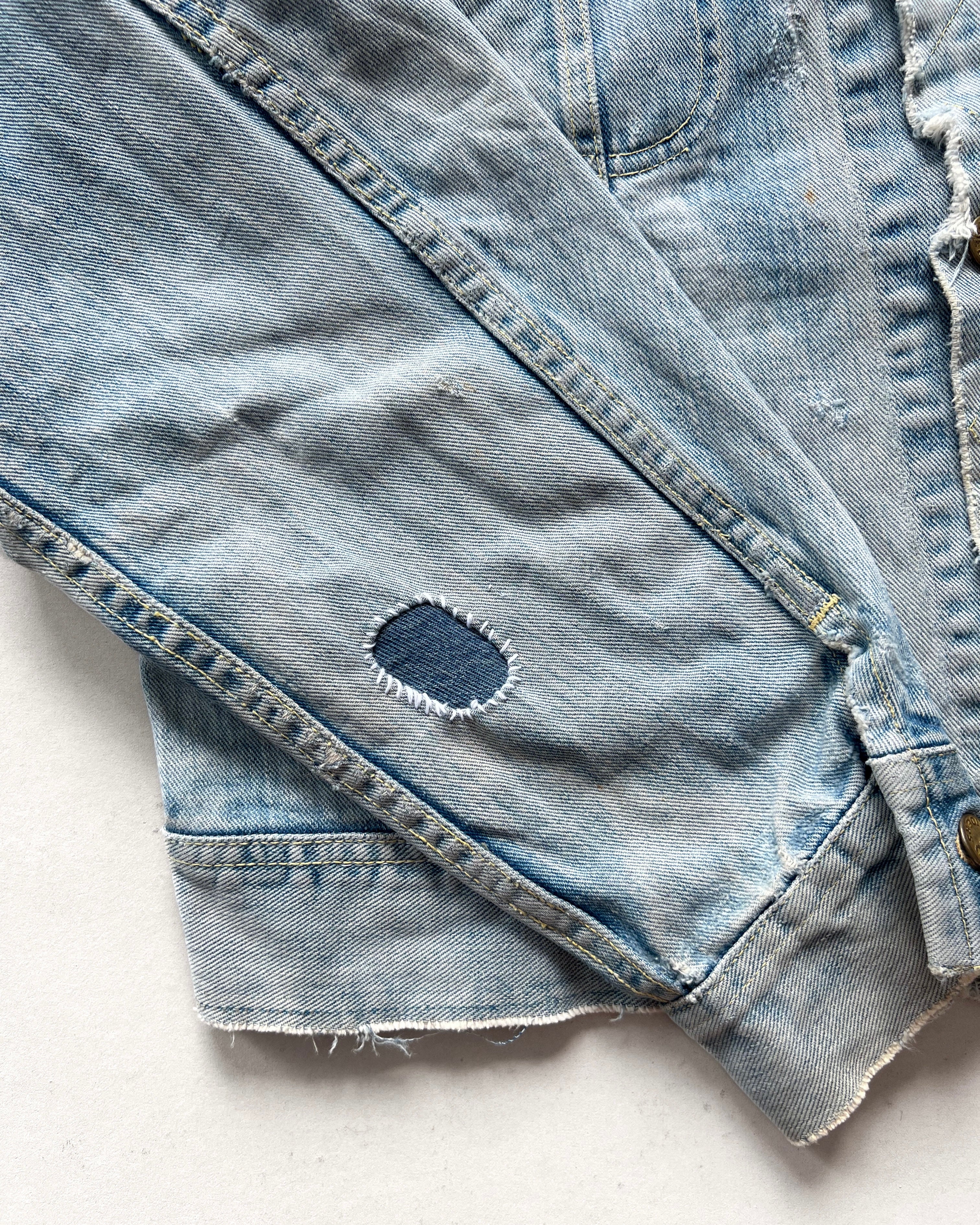 1960S SUN FADED LEE 101-J DENIM JACKET (L)