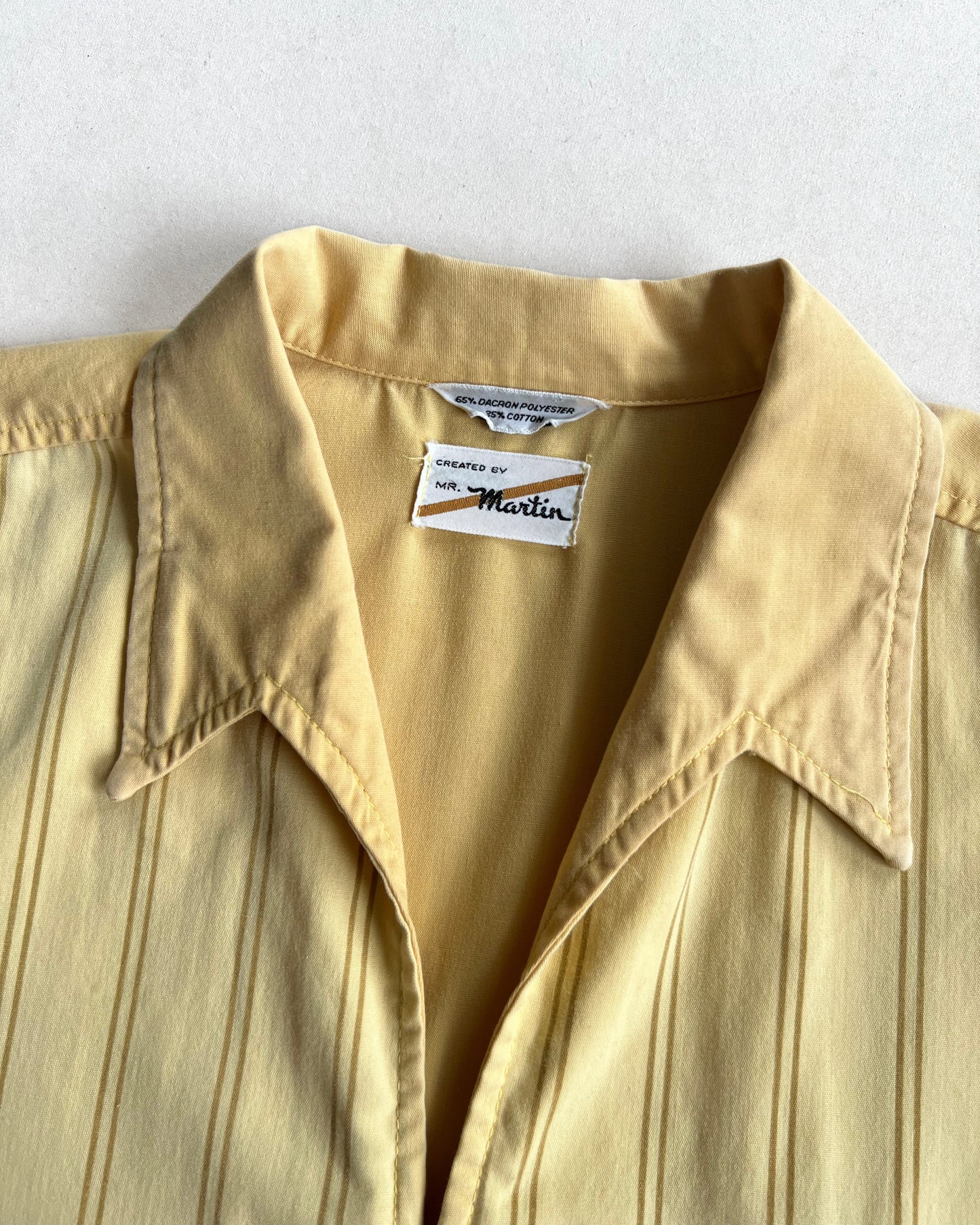 1950S TWO-TONE YELLOW ROCKABILLY SHIRT (XL)