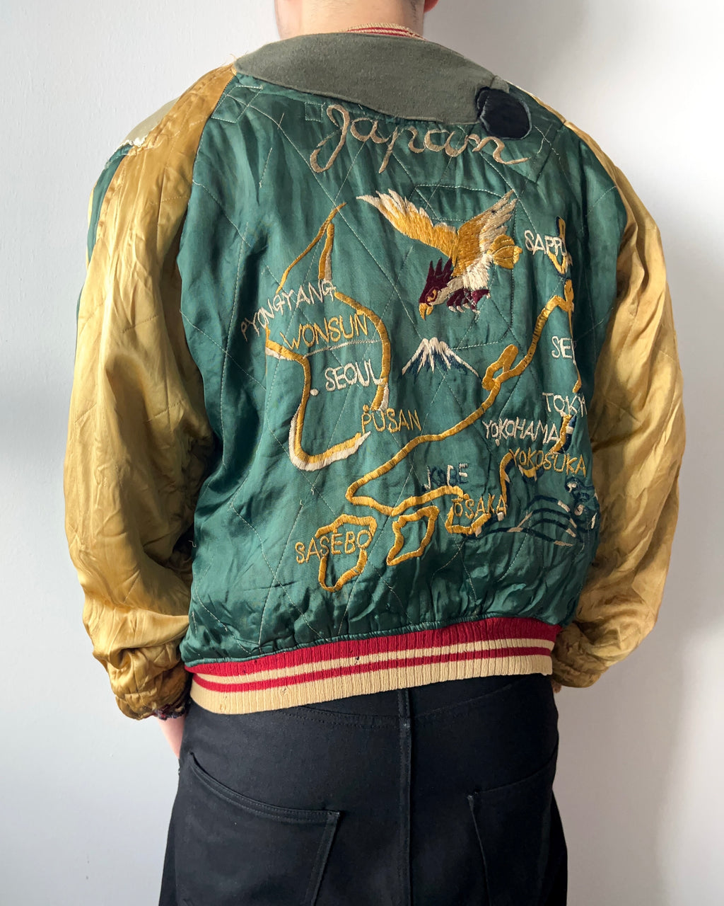 1950S MULTICOLOUR JAPAN REVERSIBLE SUKAJAN (L)