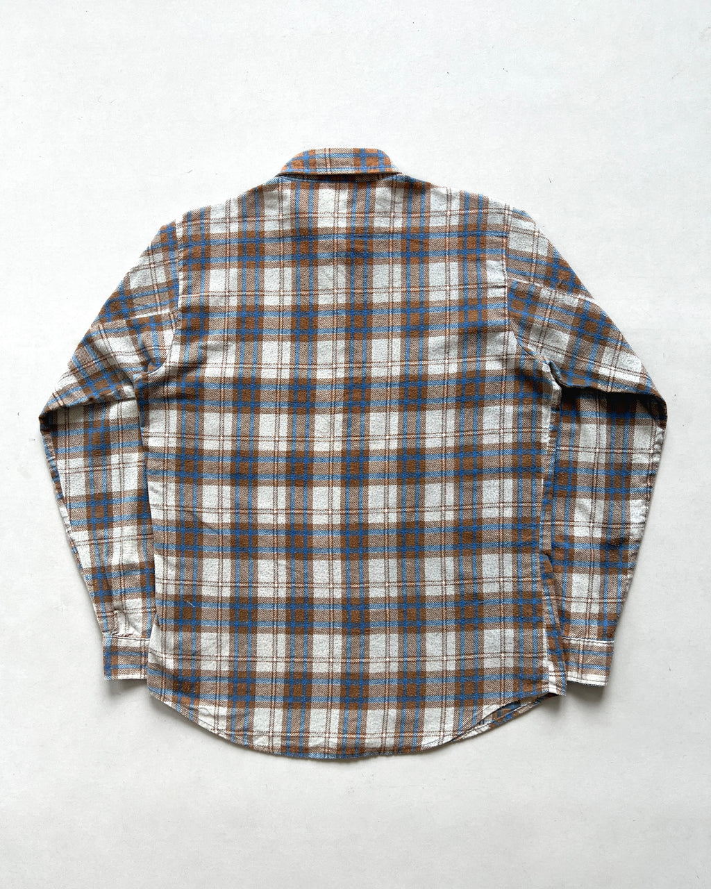 1970S FIVE BROTHERS PLAID FLANNEL SHIRT (M)