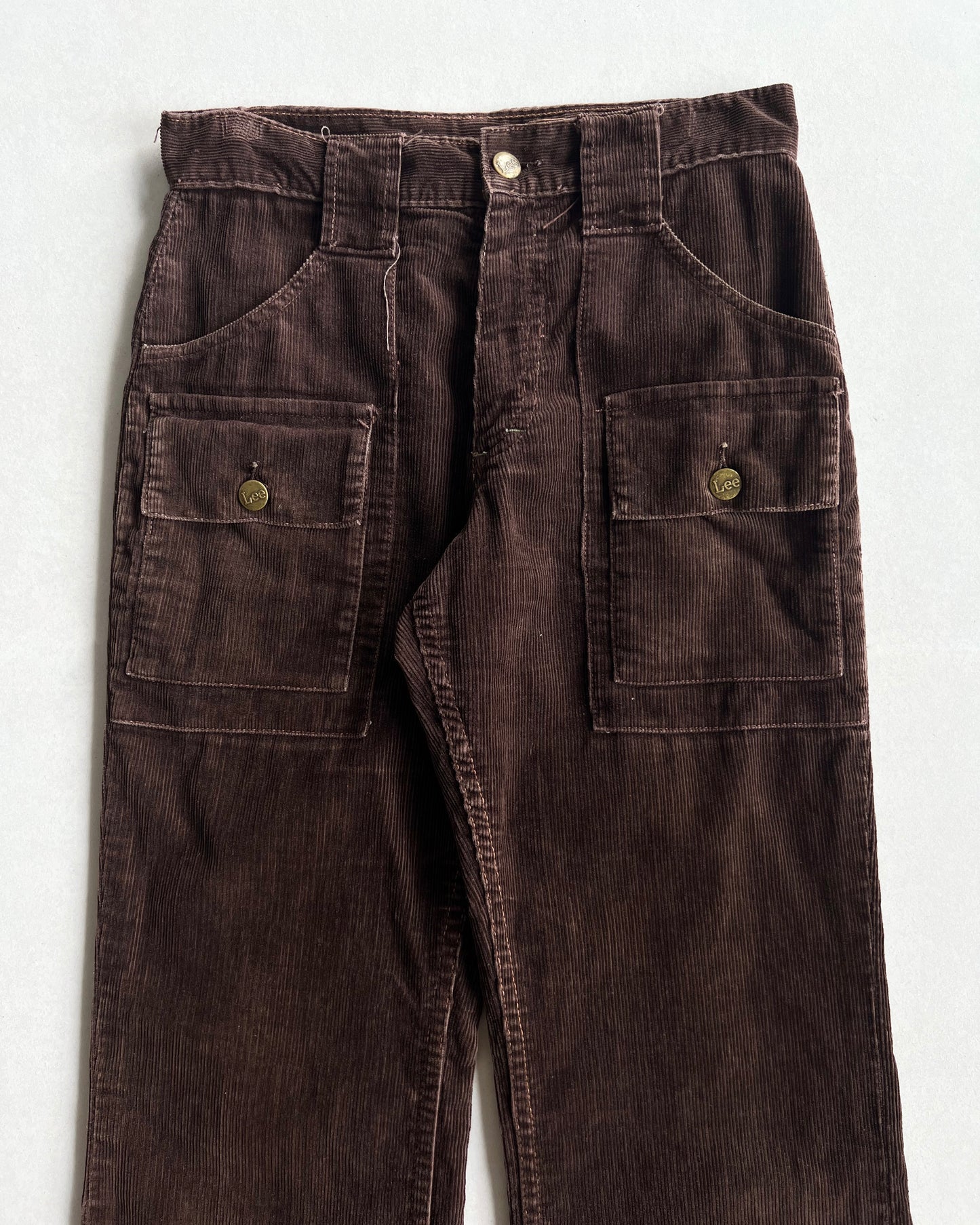 1970S LEE CORDUROY BOOTCUT BUSH PANTS (28)