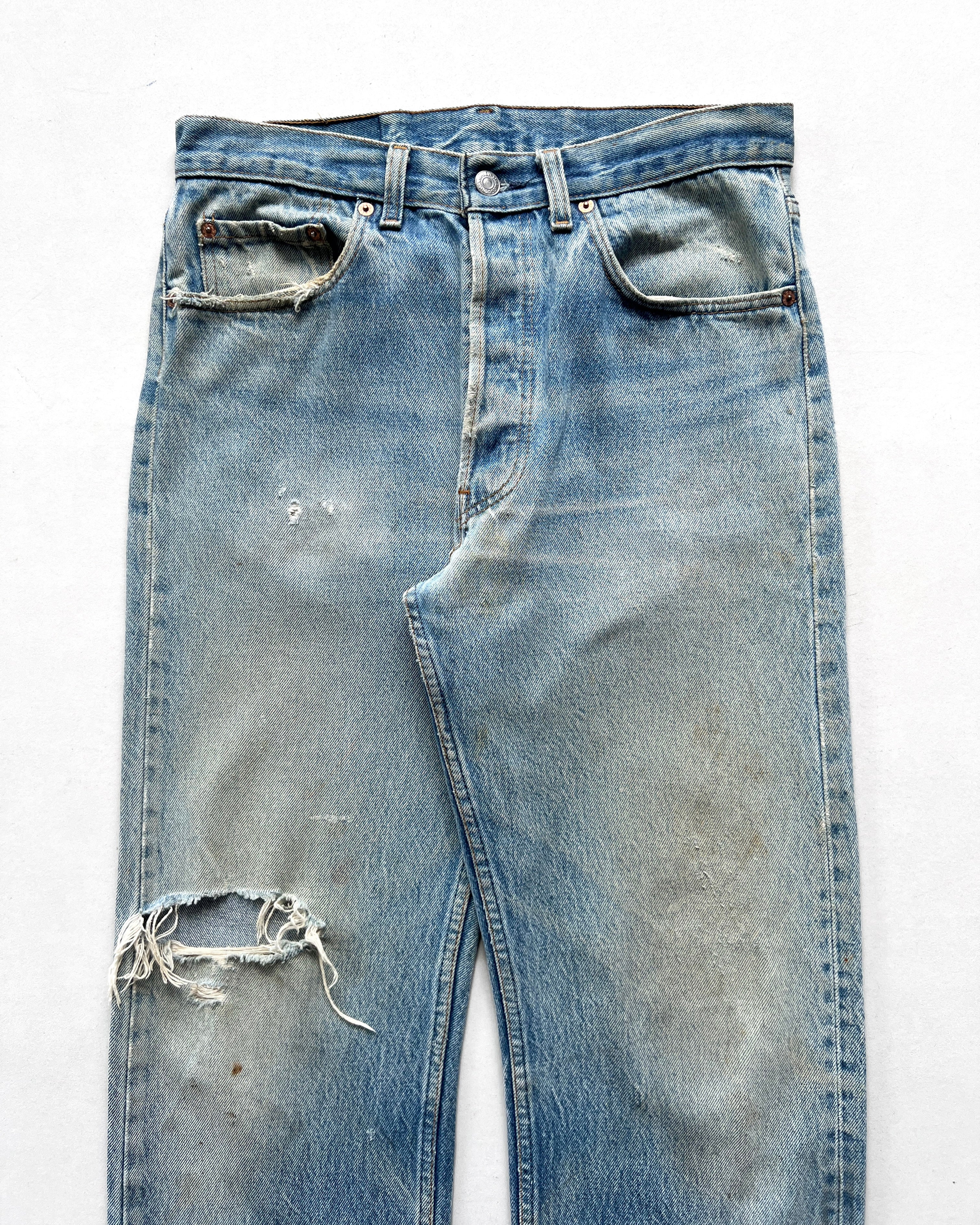 1990S FADED LEVI'S 501 DISTRESS JEANS (31)