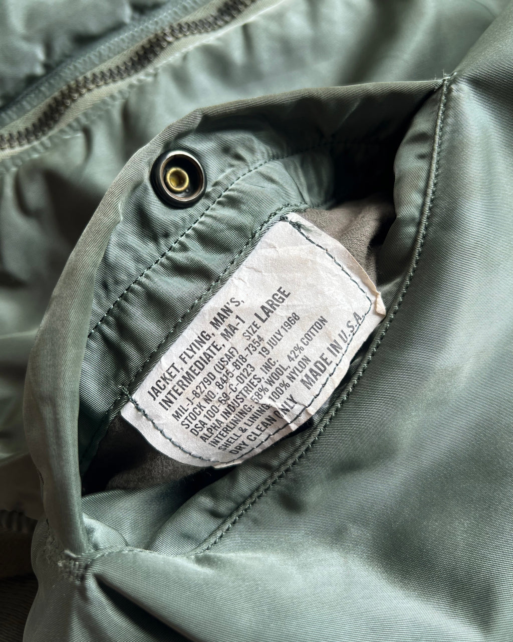 1980S ALPHA INDUSTRIES USAF MA-1 BOMBER (L)