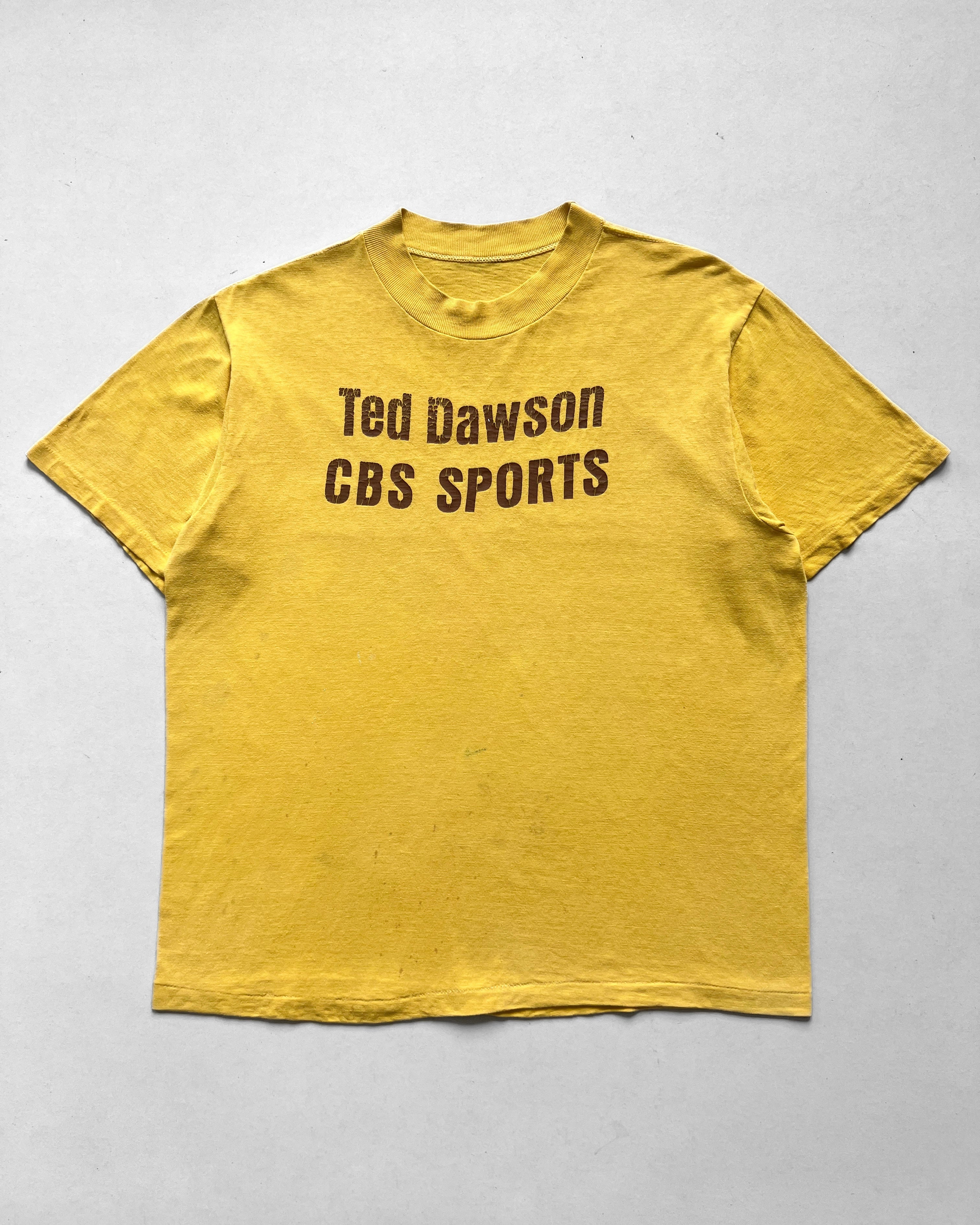 1980S 'TED DAWSON CBS SPORTS' SINGLE STITCH TEE (L)