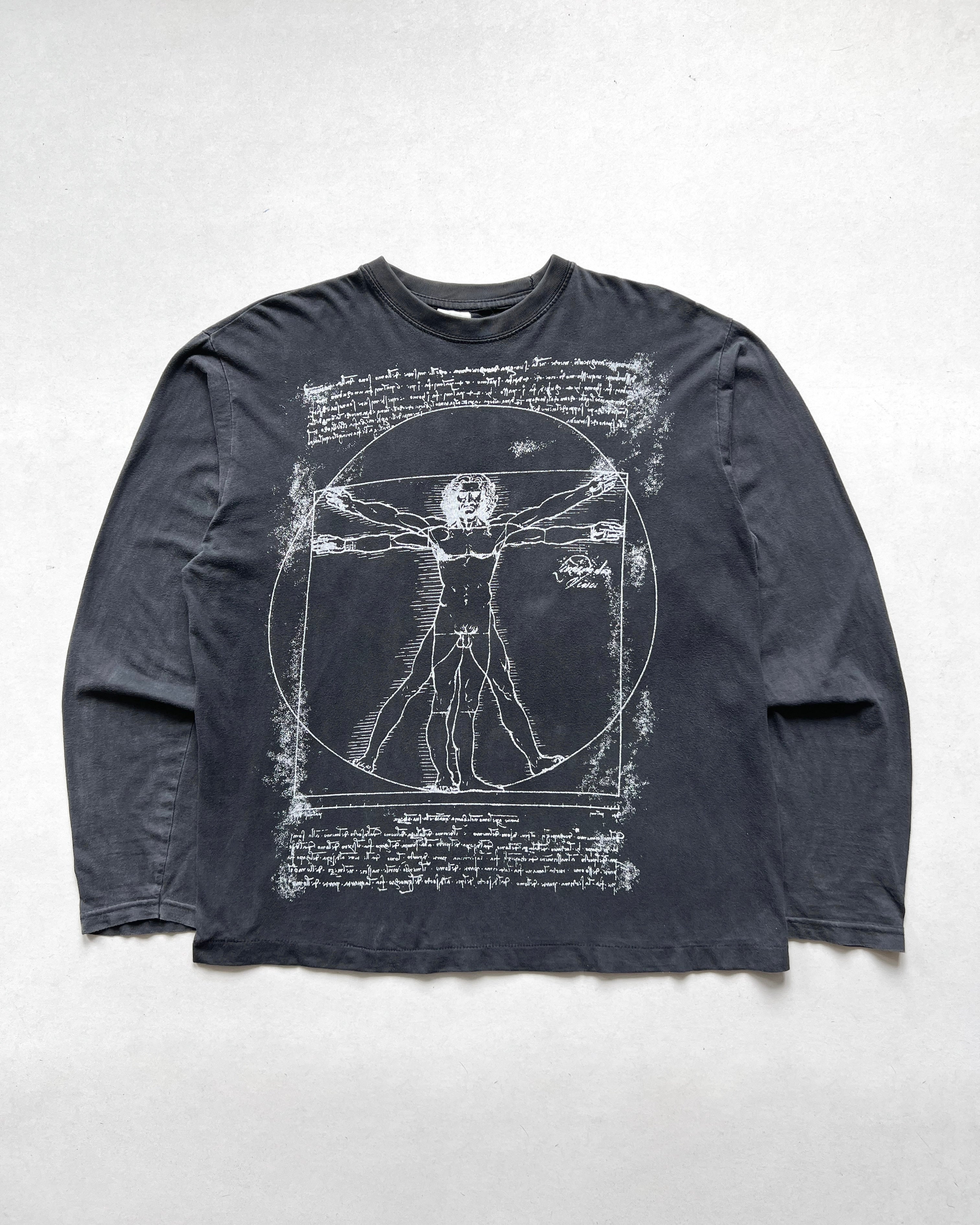 1990S LEONARDO DA VINCI 'VITRUVIAN MEN' LONGSLEEVES TEE (XL)