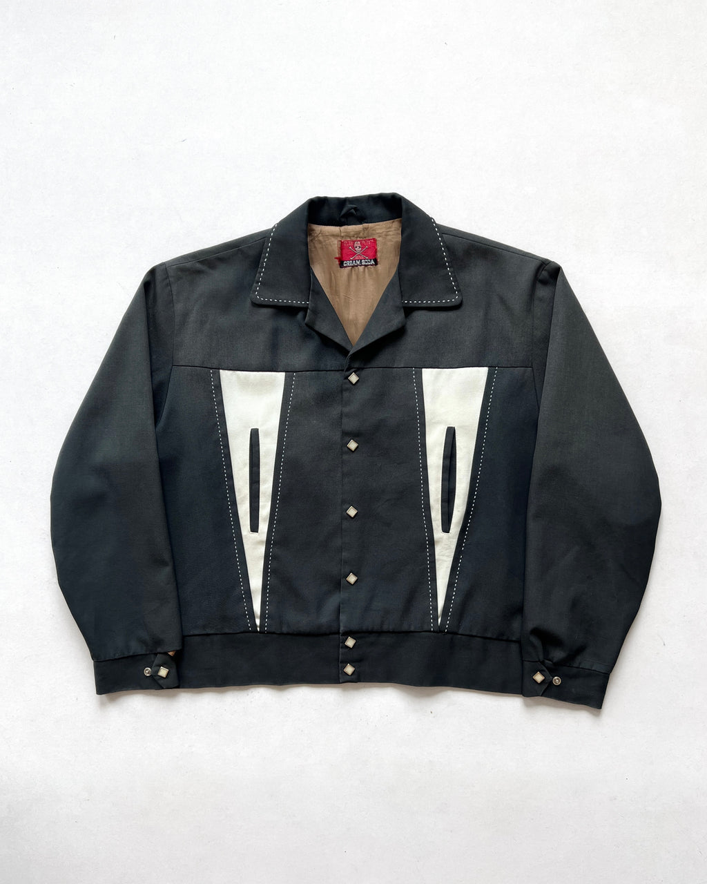 1990S CREAM SODA GABARDINE ROCKABILLY JACKET (L)