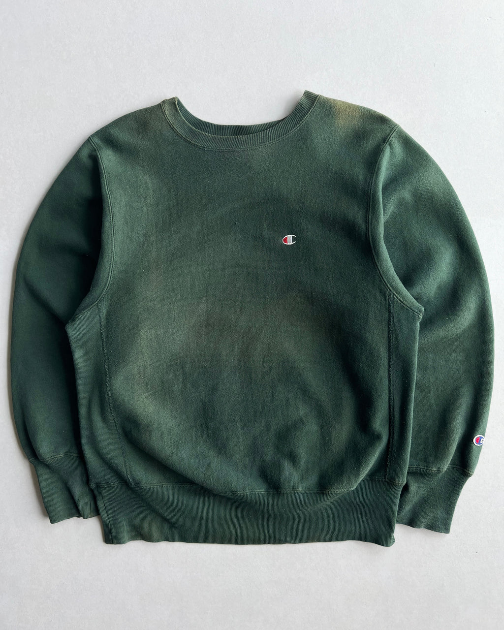 1990S SUN FADED CHAMPION REVERSE WEAVE LOGO SWEATSHIRT (M)