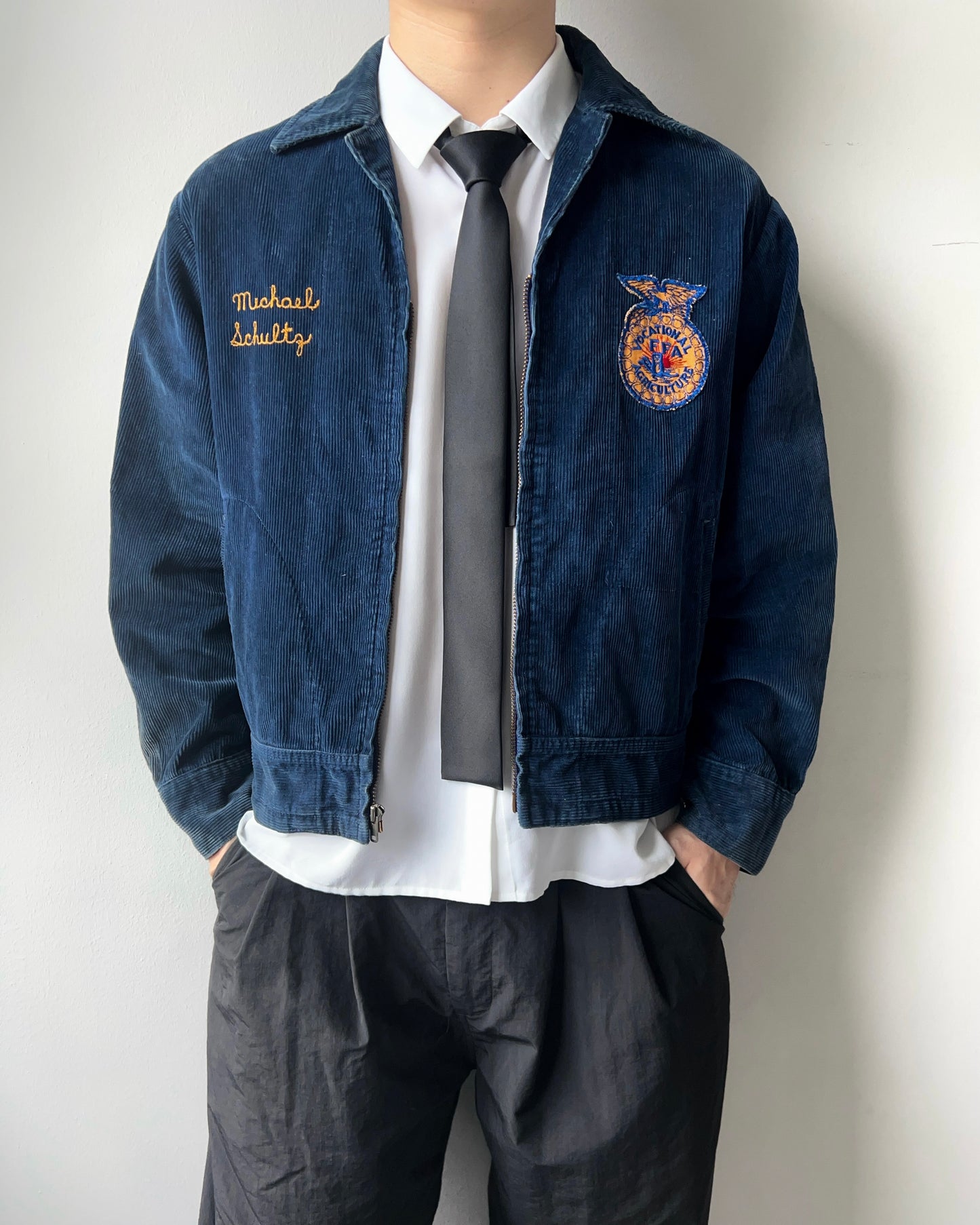 1960S FFA 'IOWA FAIRFIELD' CORDUROY JACKET (L)