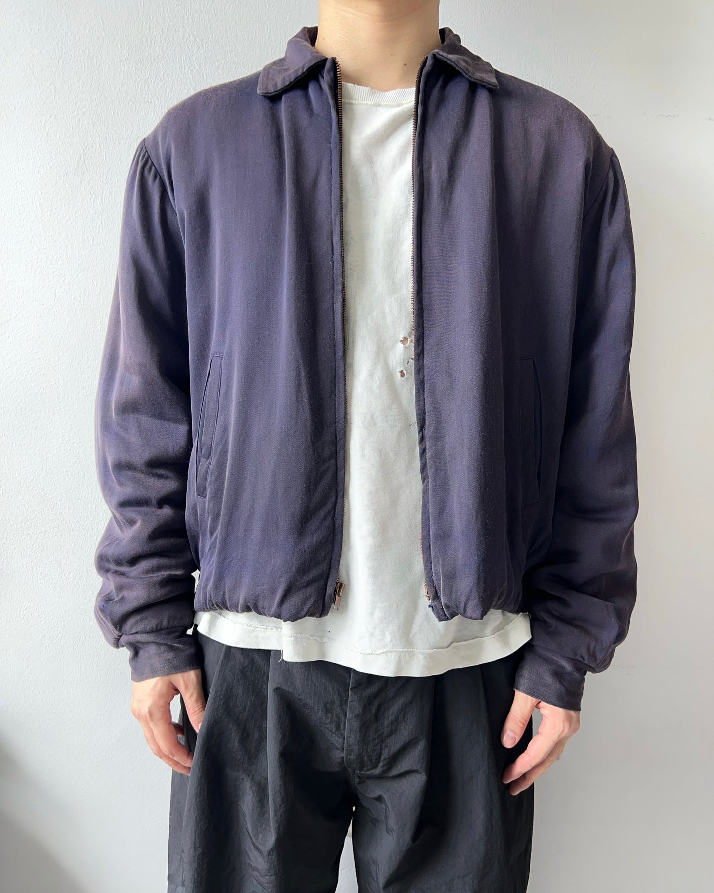 1950S FADED PURPLE BERKRAY GABARDINE RICKY JACKET (L)