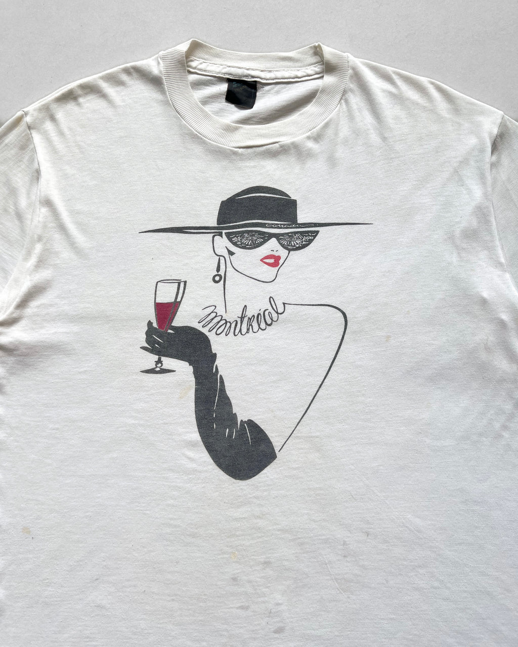 1980S 'MONTREAL' SINGLE STITCH GRAPHIC TEE (L)