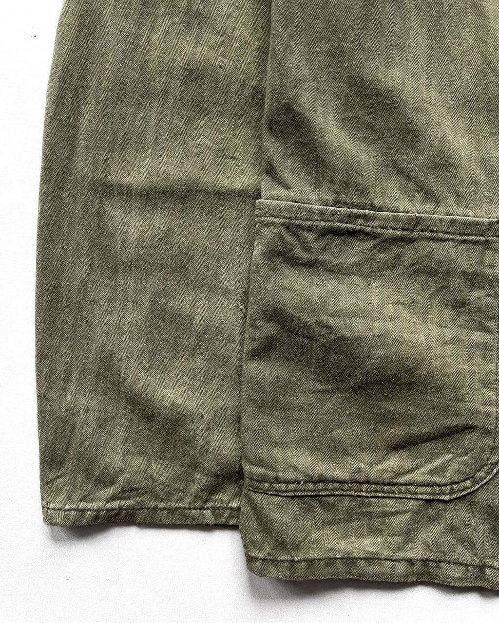 1960S OLIVE EUROPE ARMY HBT WORK JACKET (M)