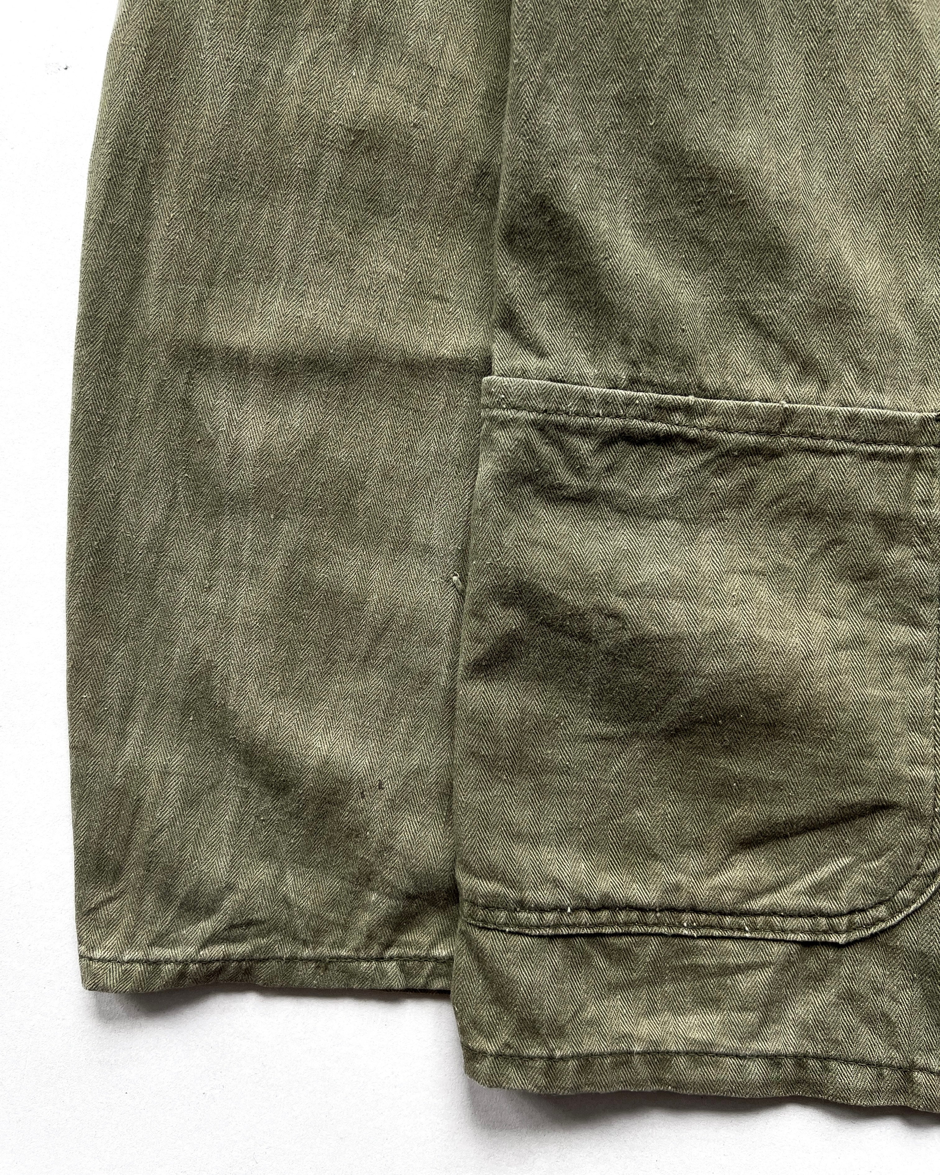 1960S OLIVE EUROPE ARMY HBT WORK JACKET (M)