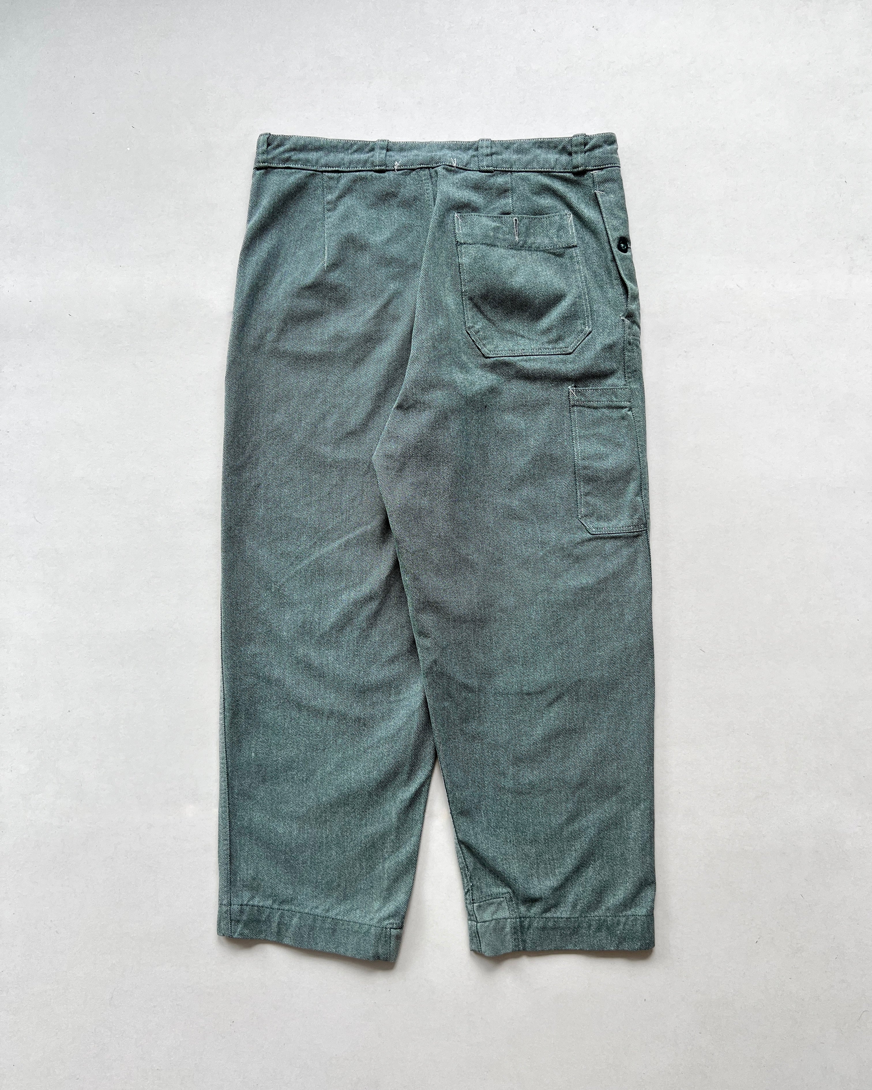 1970S SWISS SALT & PEPPER MILITARY PANTS (35)