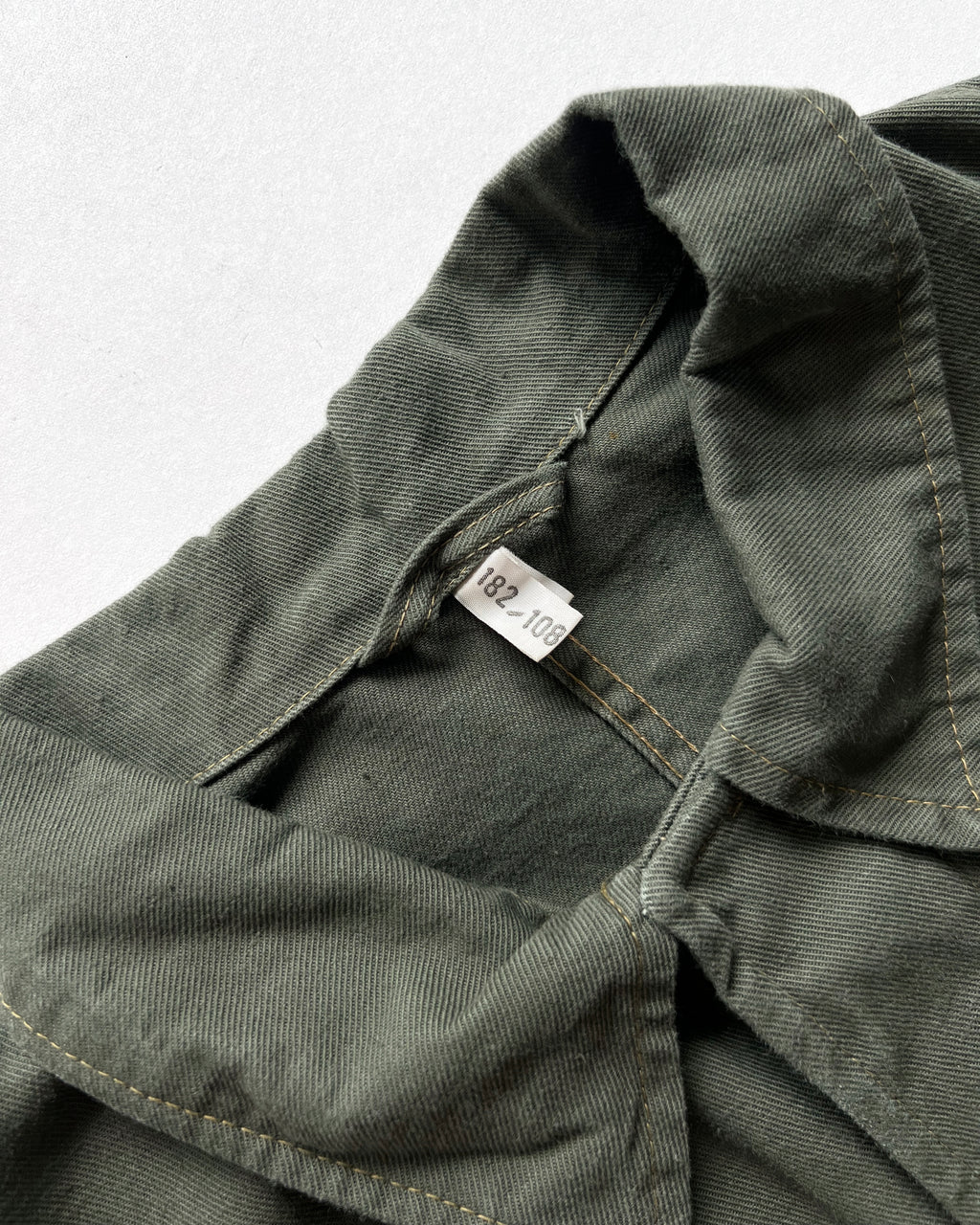 1970S OLIVE EUROPE MILITARY SHIRT JACKET (L)