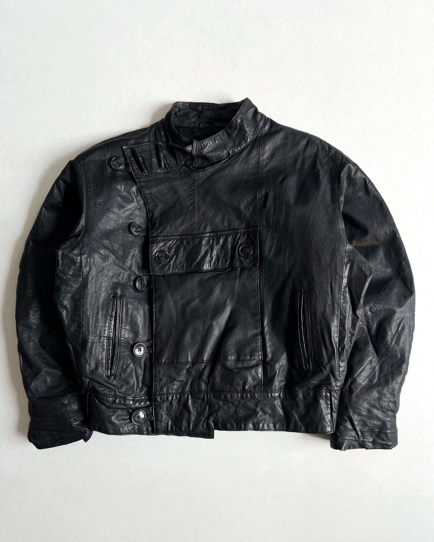 1980S Z-ICI SWEDISH MOTORCYCLE LEATHER JACKET (M)