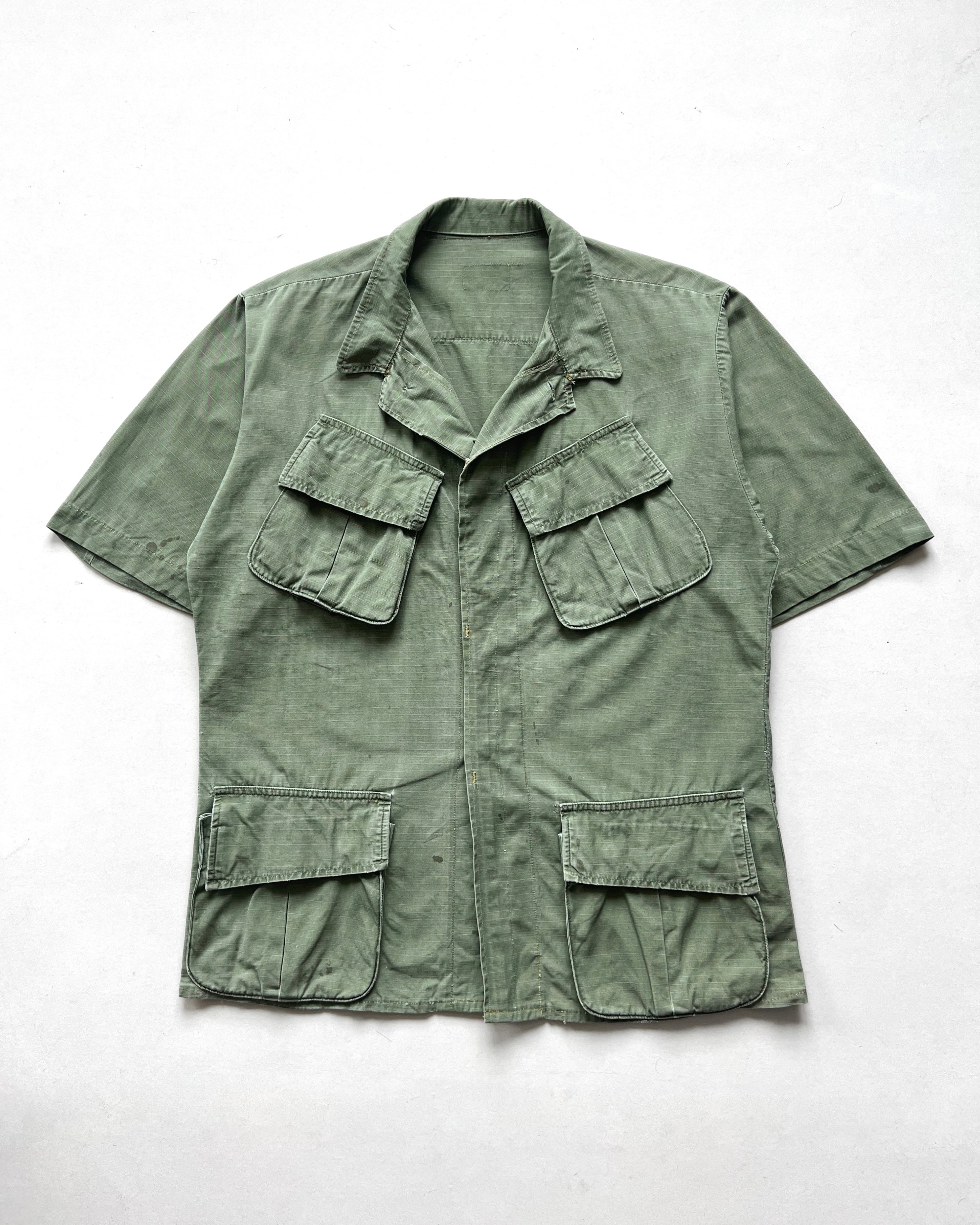 1960S US ARMY SLANT POCKET SHORT SLEEVES JACKET (L)