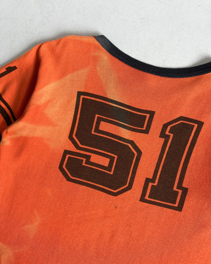 1970S SUN FADED SPORTSWEAR '51' RINGER TEE (M)