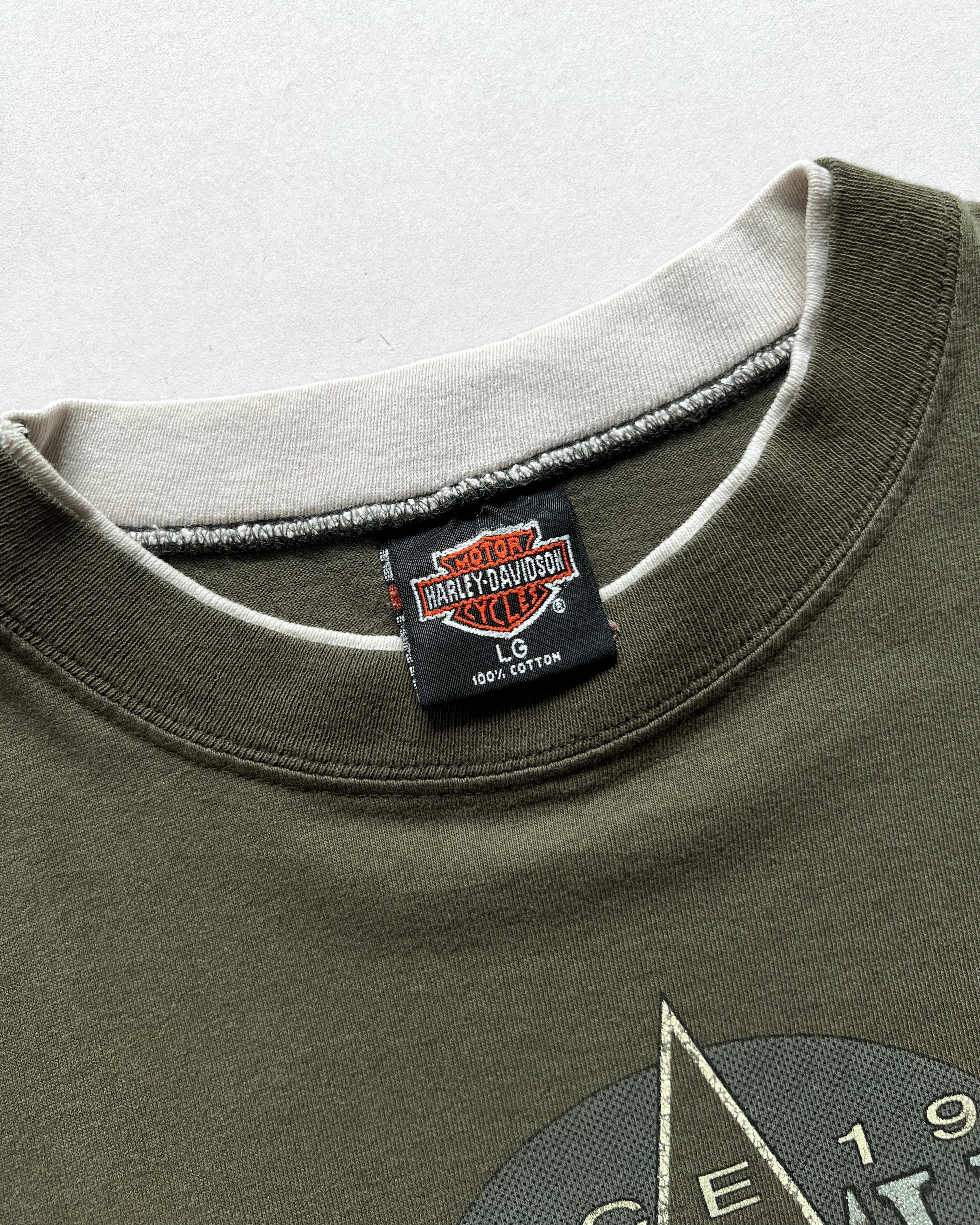 1980S HARLEY DAVIDSON TWO-TONE TEE (L)