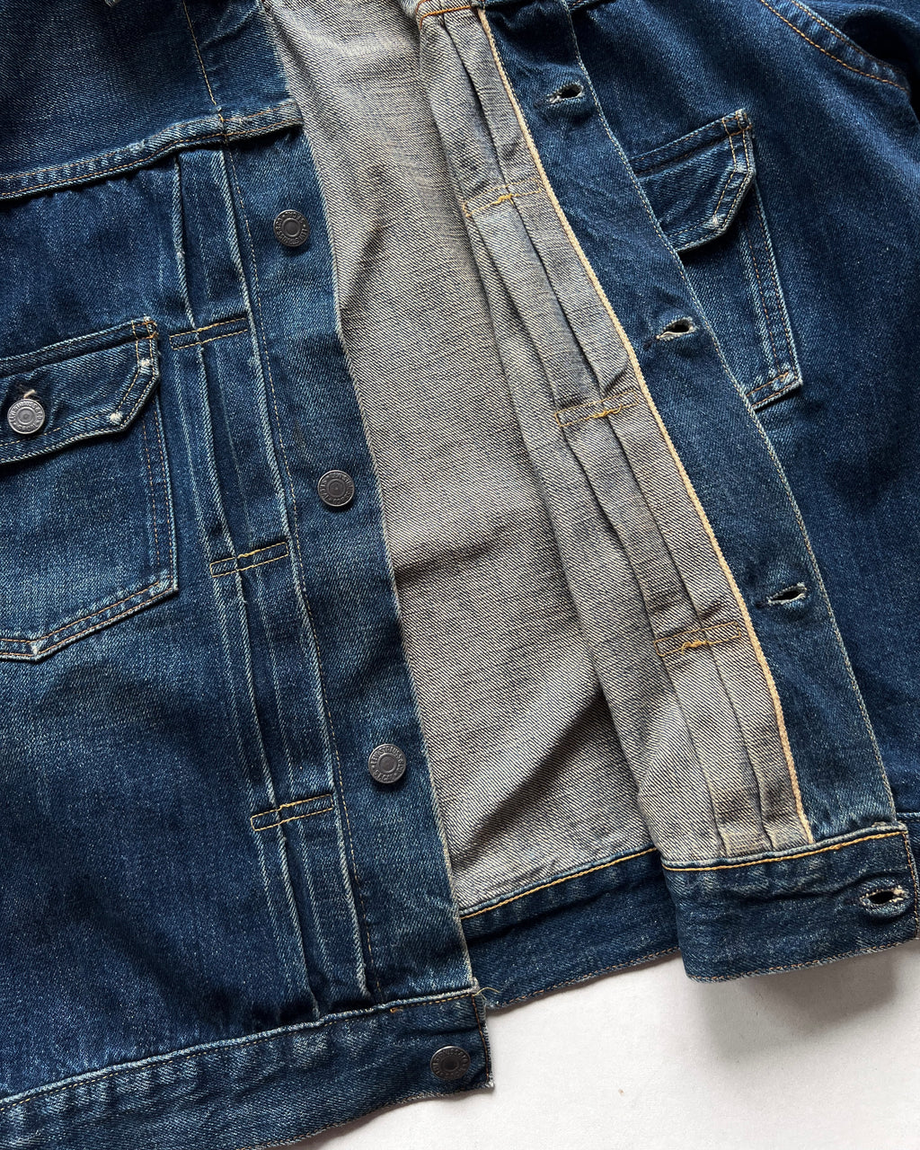 1990S LVC 507 BIG E TYPE II SELVEDGE DENIM JACKET (48)