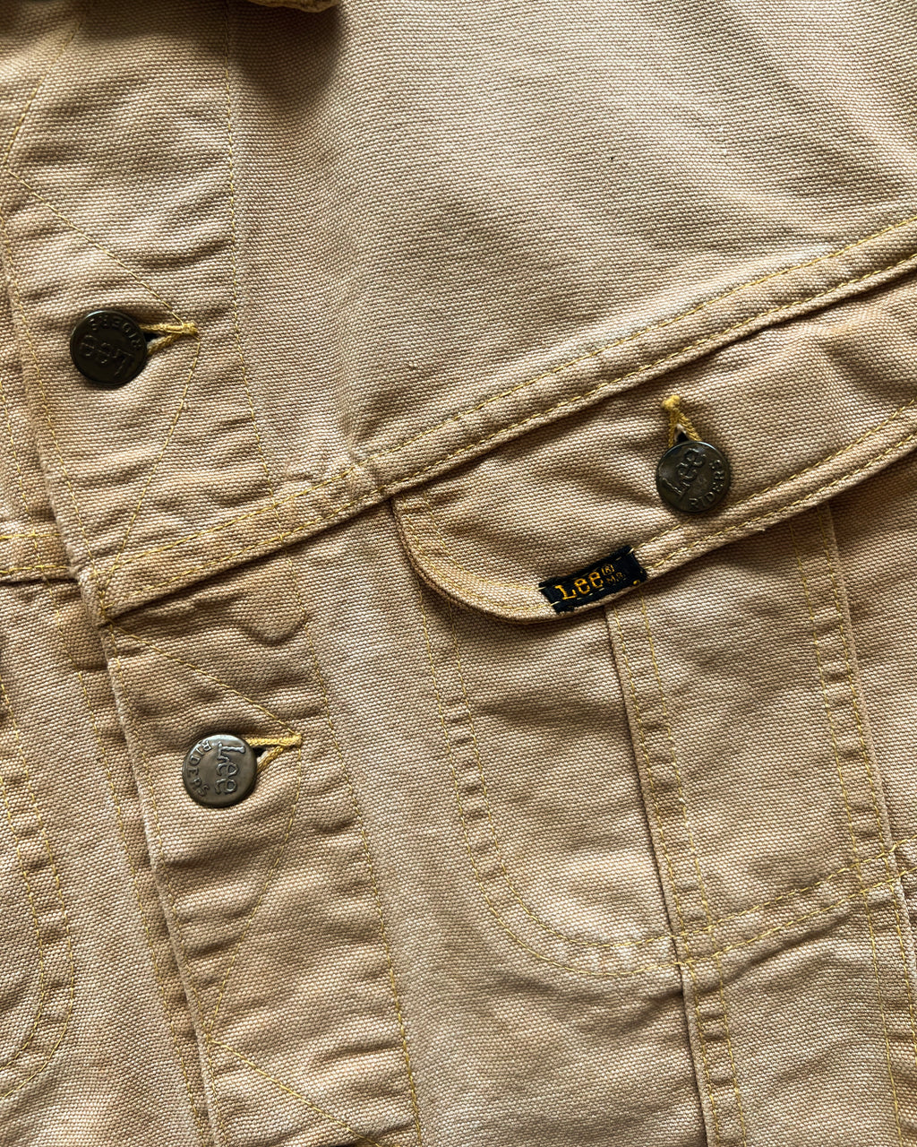 1970S LEE 220-0320 BROWN DUCK CANVAS JACKET (M)