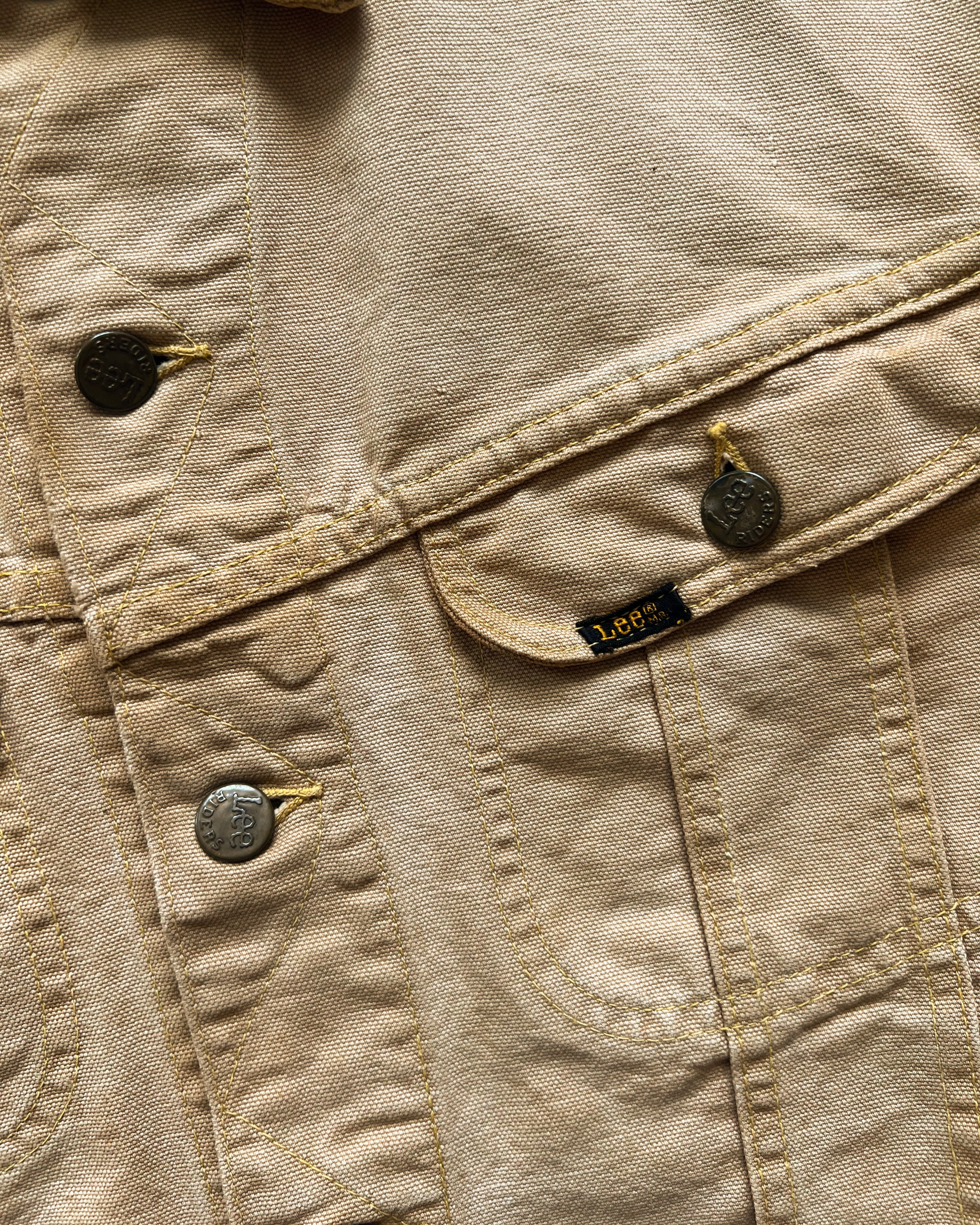 1970S LEE 220-0320 BROWN DUCK CANVAS JACKET (M)
