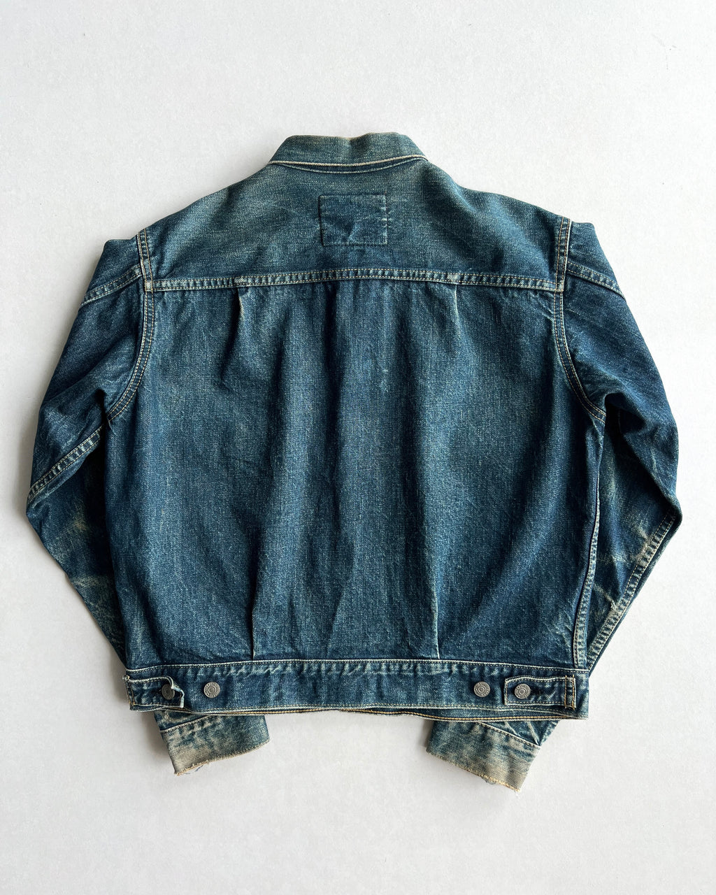 1990S FADED BIG E LEVI'S TYPE II SELVEDGE DENIM JACKET (M/L)