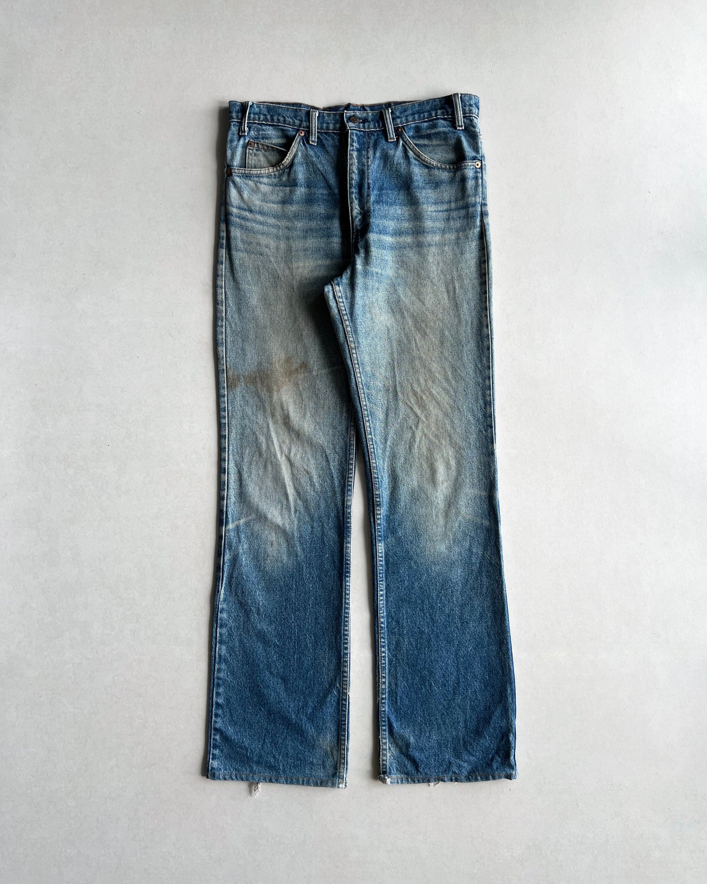 1970S FADED WASHED LEVI'S 517 FLARE JEANS (34X36)