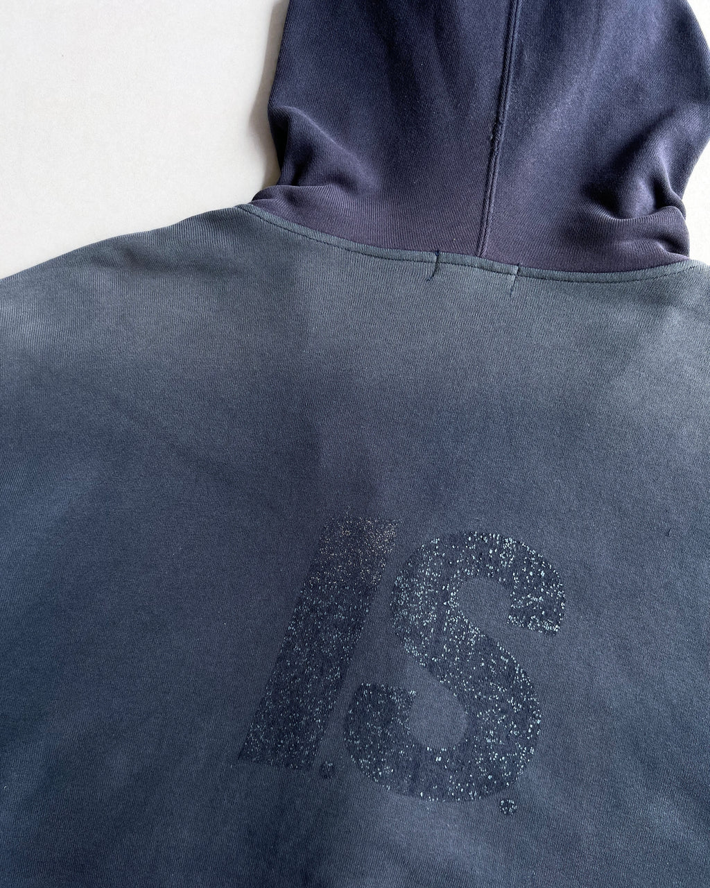 1980S FADED TWO-TONE ISSEY MIYAKE ZIP-UP HOODIE (M)