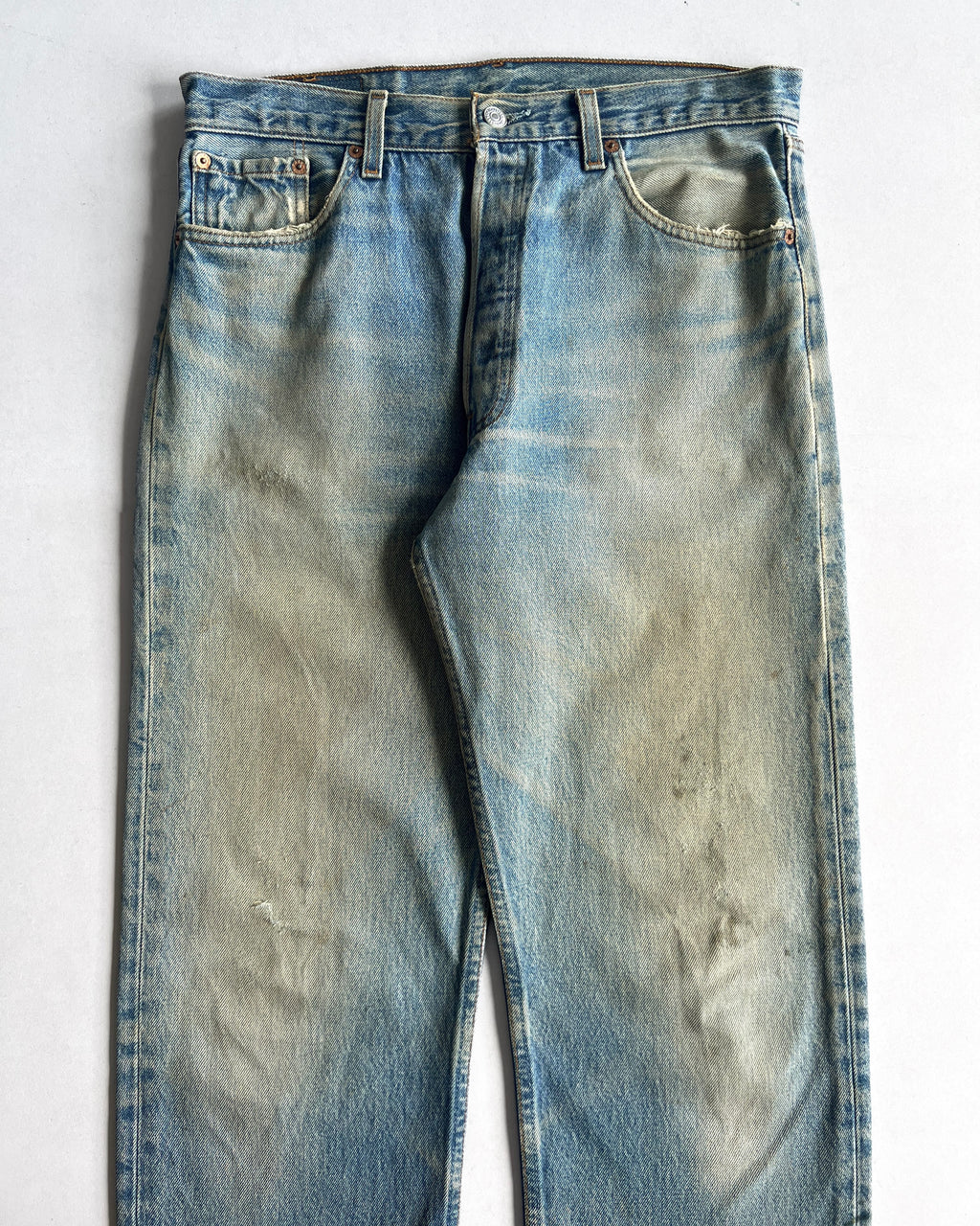 1990S FADED WASHED LEVI'S 501 JEANS (33)