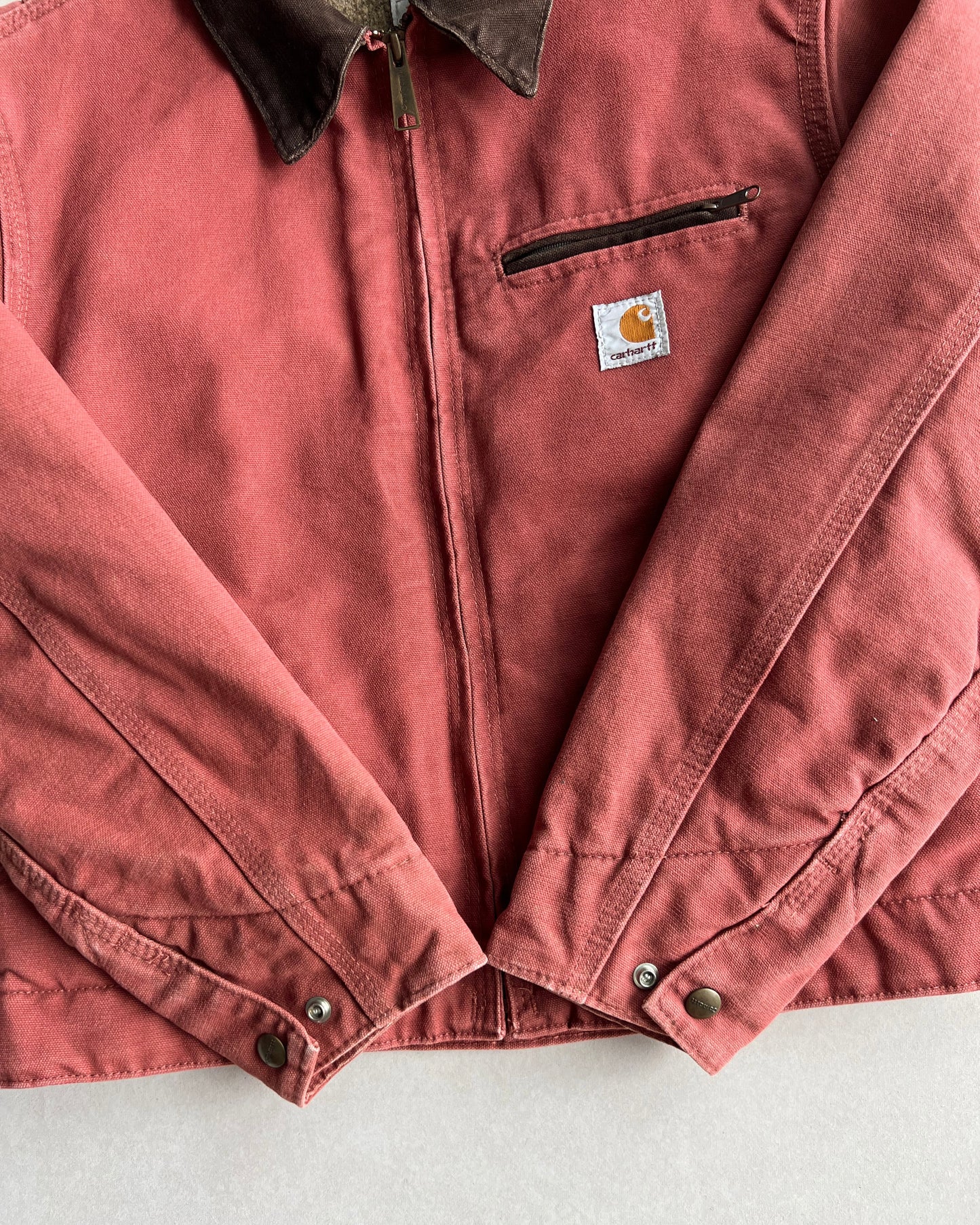 SALMON PINK CARHARTT DETROIT WORK JACKET (S)