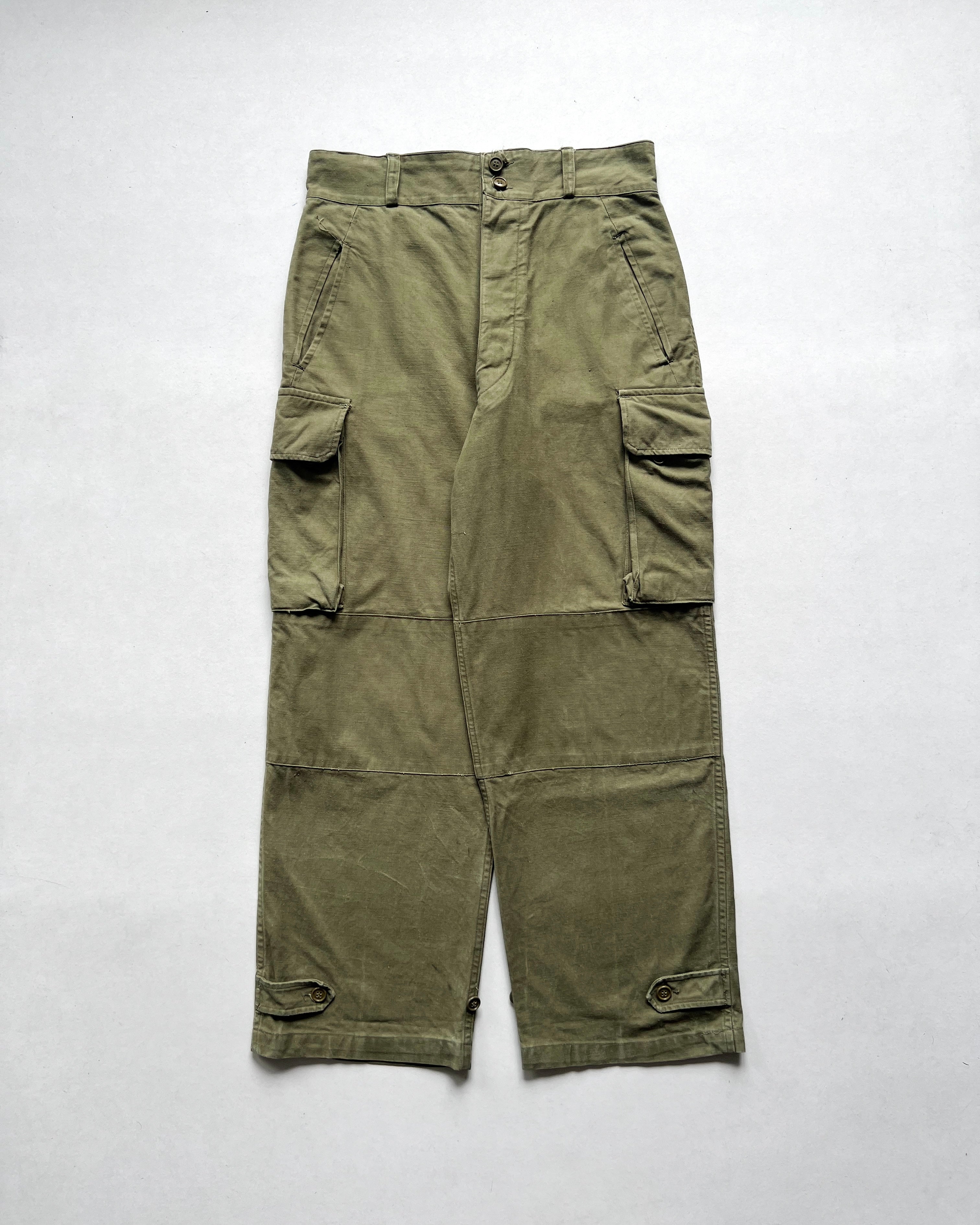 1950S FRENCH ARMY M-47 CARGO TROUSERS (33)