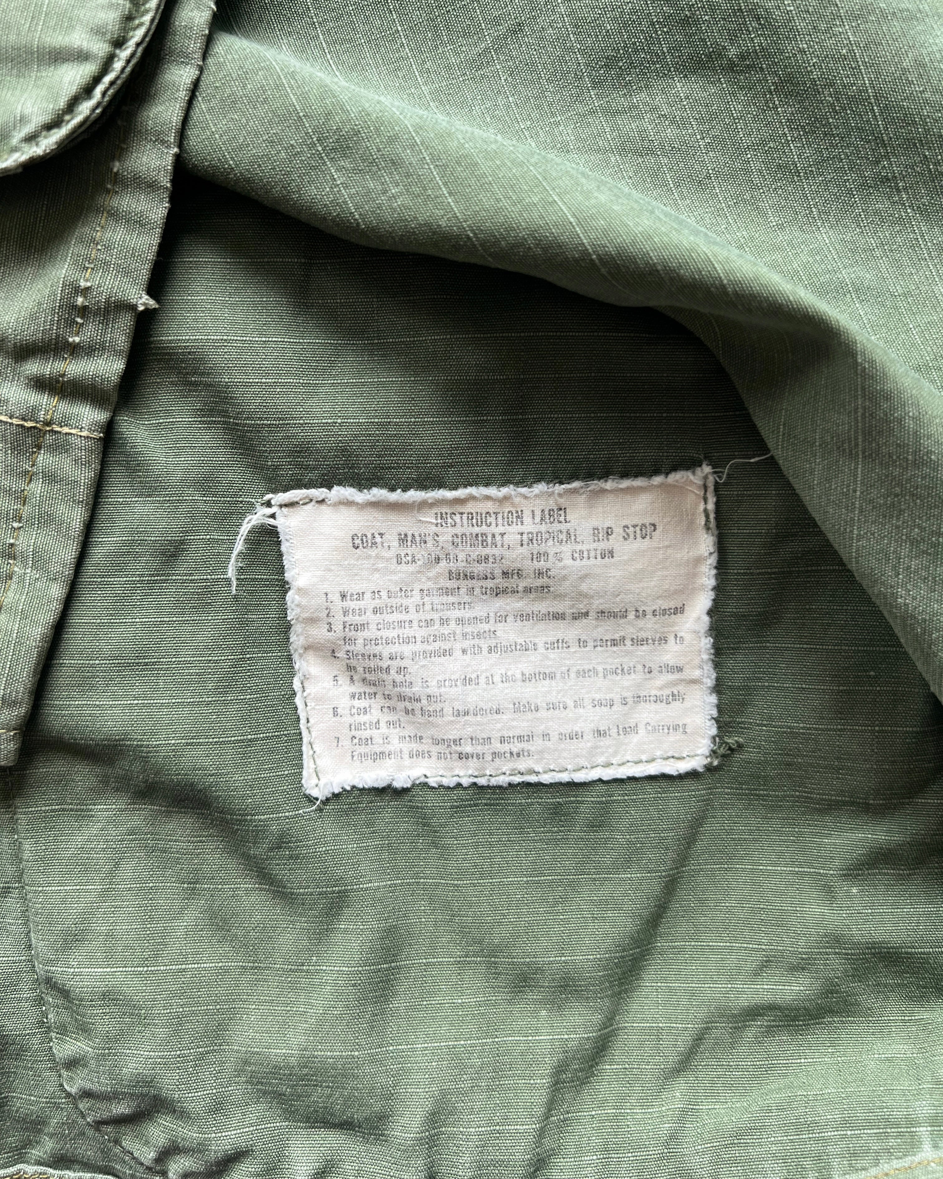 1960S US ARMY SLANT POCKET SHORT SLEEVES JACKET (L)