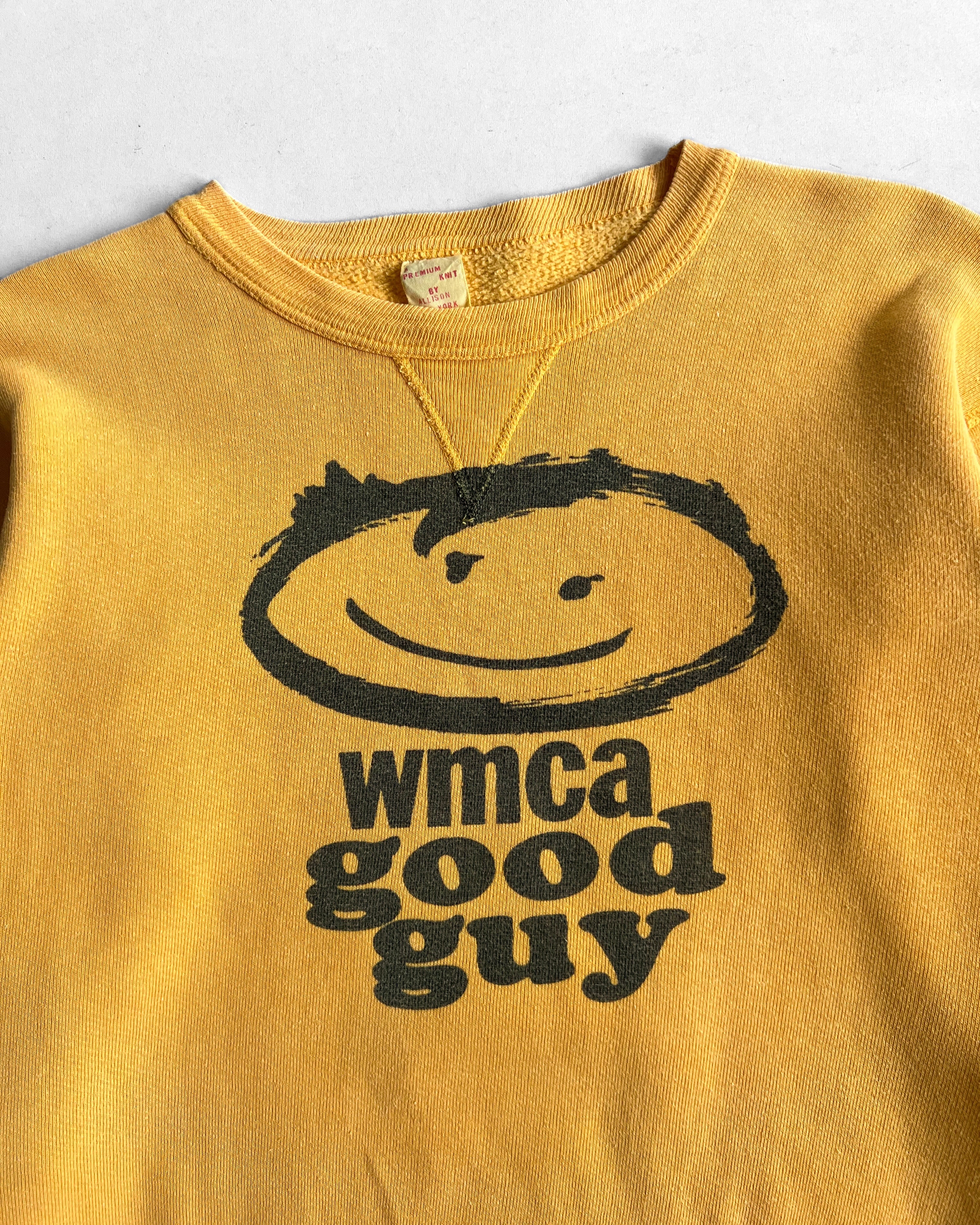 1960S 'WMCA GOOD GUY' V STITCH SWEATSHIRT (M)