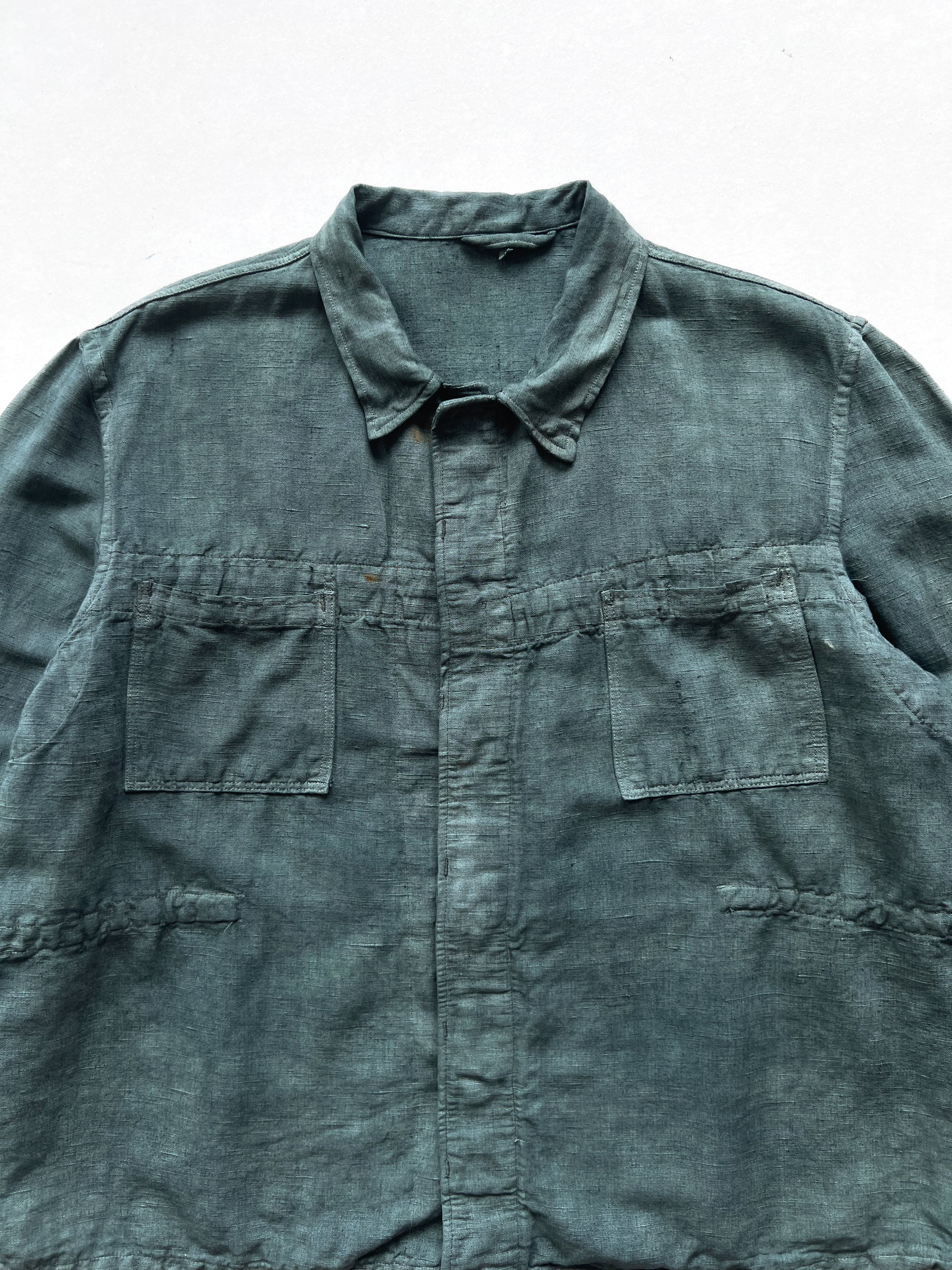 1940S/1950S EUROPE LINEN WORK JACKET (XL)
