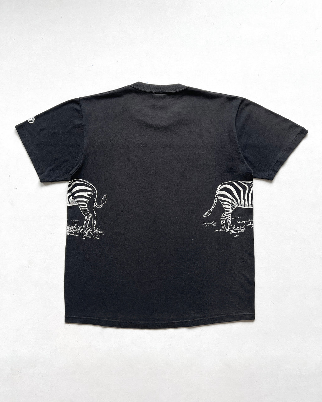 1980S ERIE ZOO ZEBRA GRAPHIC TEE (L)