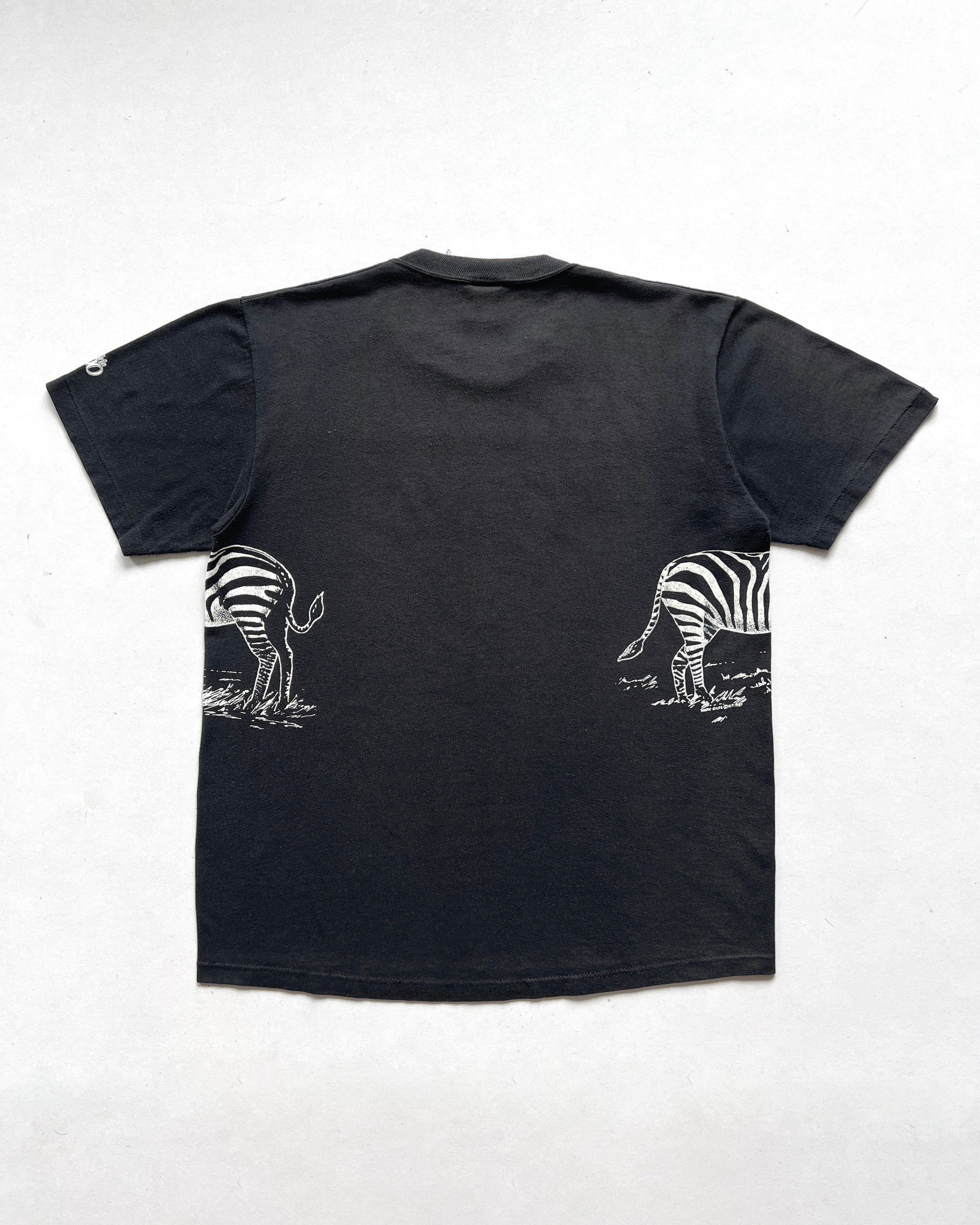 1980S ERIE ZOO ZEBRA GRAPHIC TEE (L)