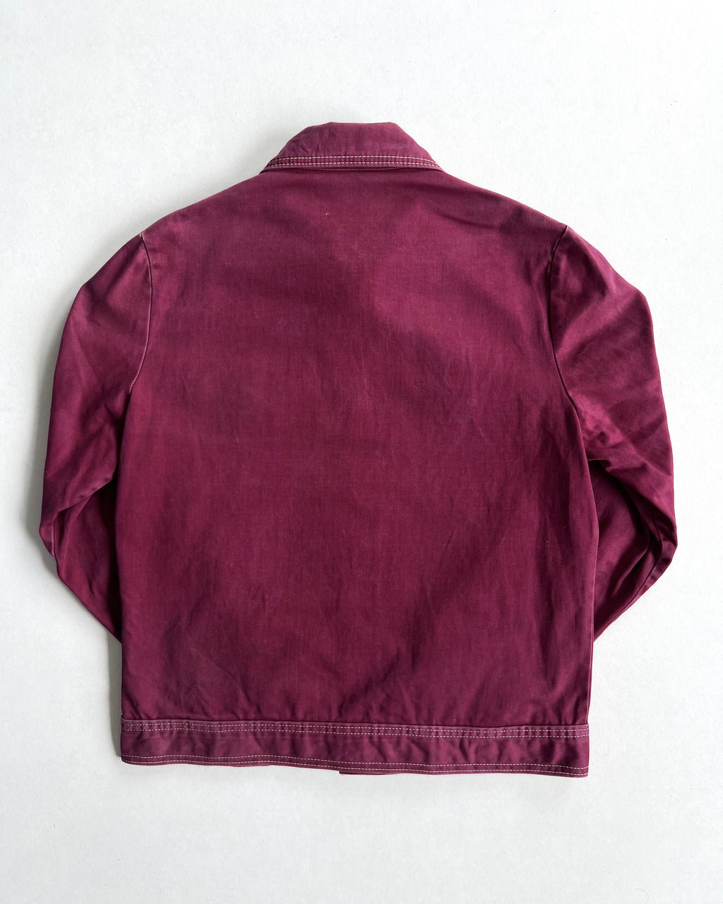 1970S SEARS BURGYNDY MOLESKIN TRUCKER JACKET (M)