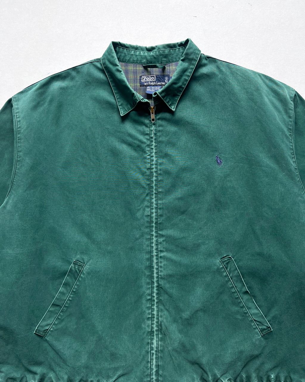 1990S GREEN POLO RALPH LAUREN HARRINGTON JACKET (L)